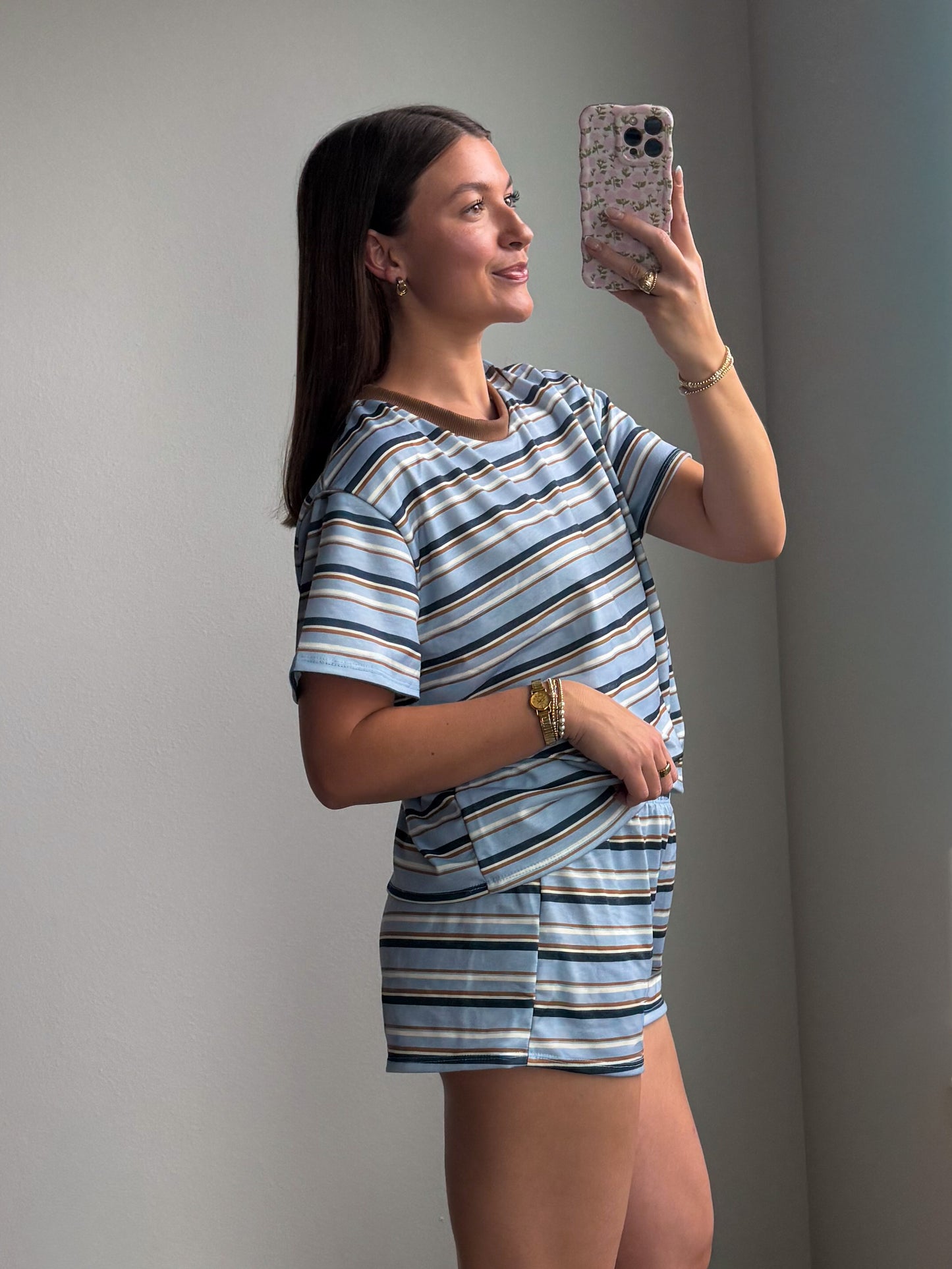 Skylar Striped Lounge Set