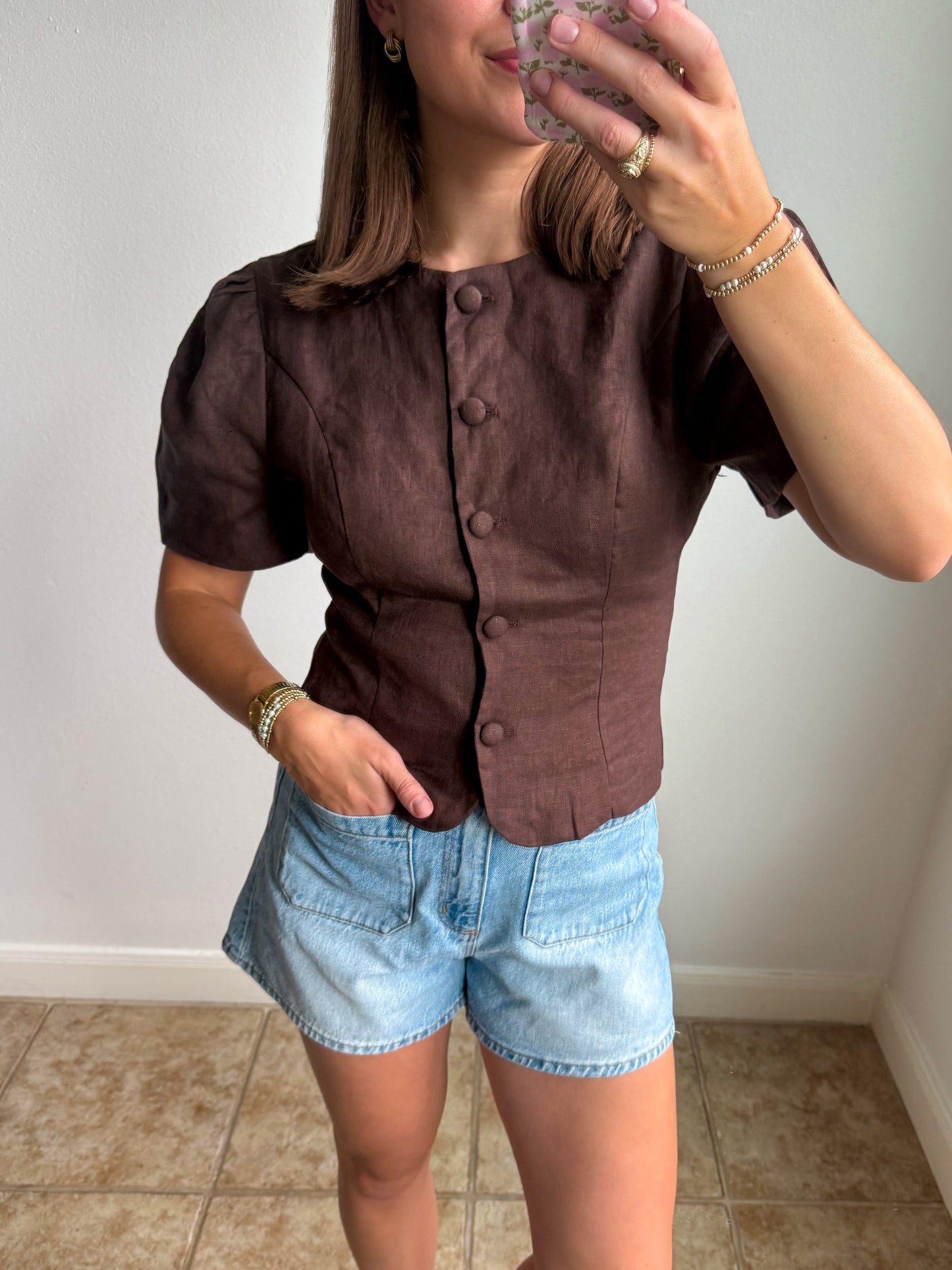 Heirloom Linen Top