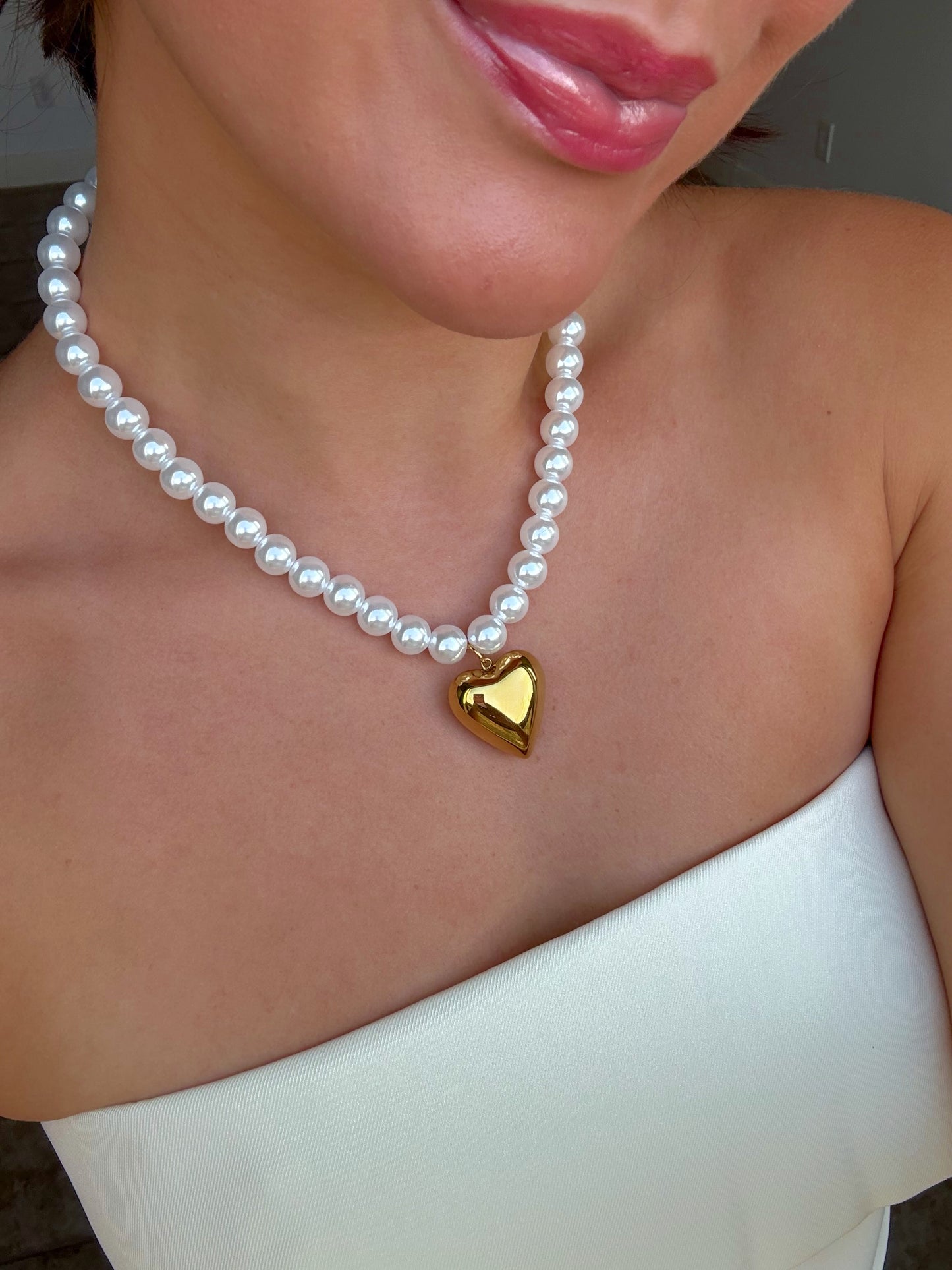 Pearl Heart Necklace