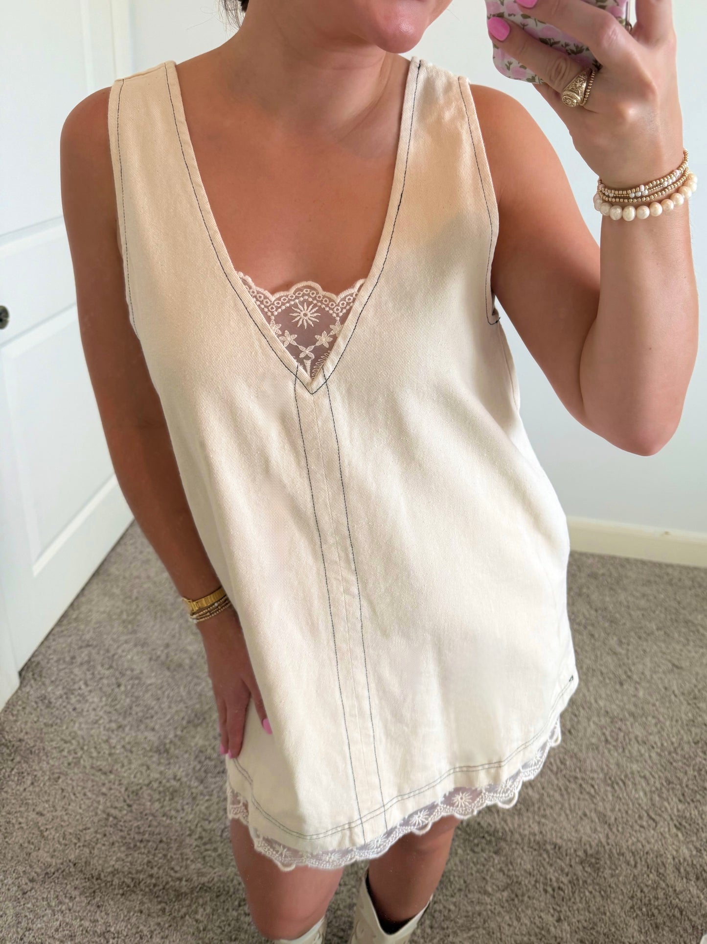 Cream & Sugar Mini Dress