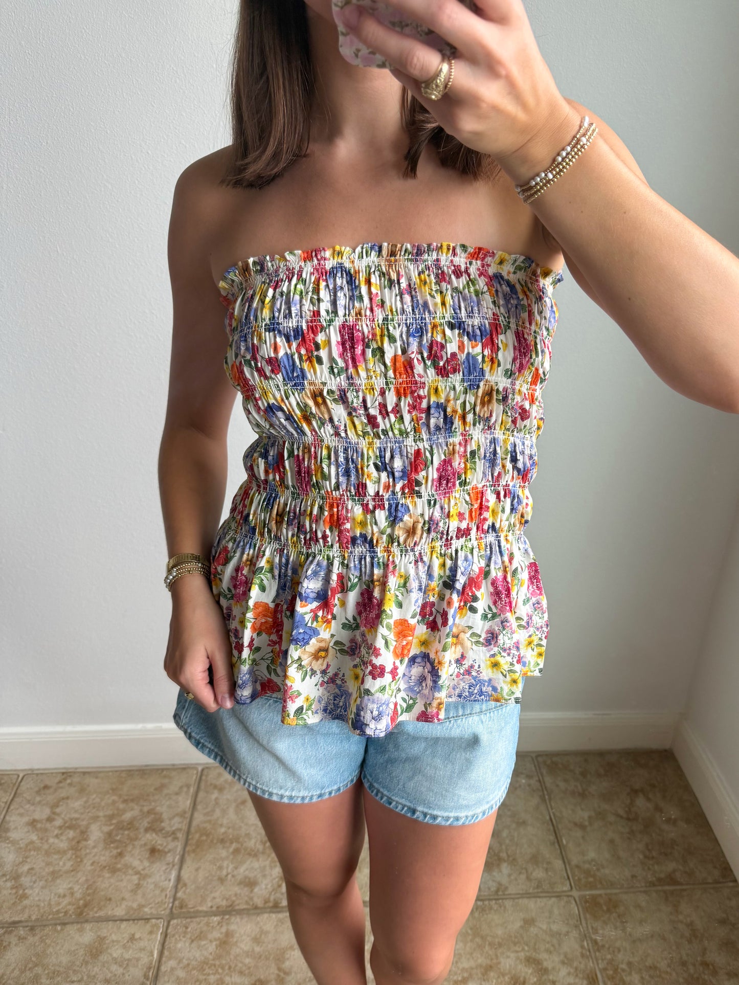 Garden Muse Smocked Top