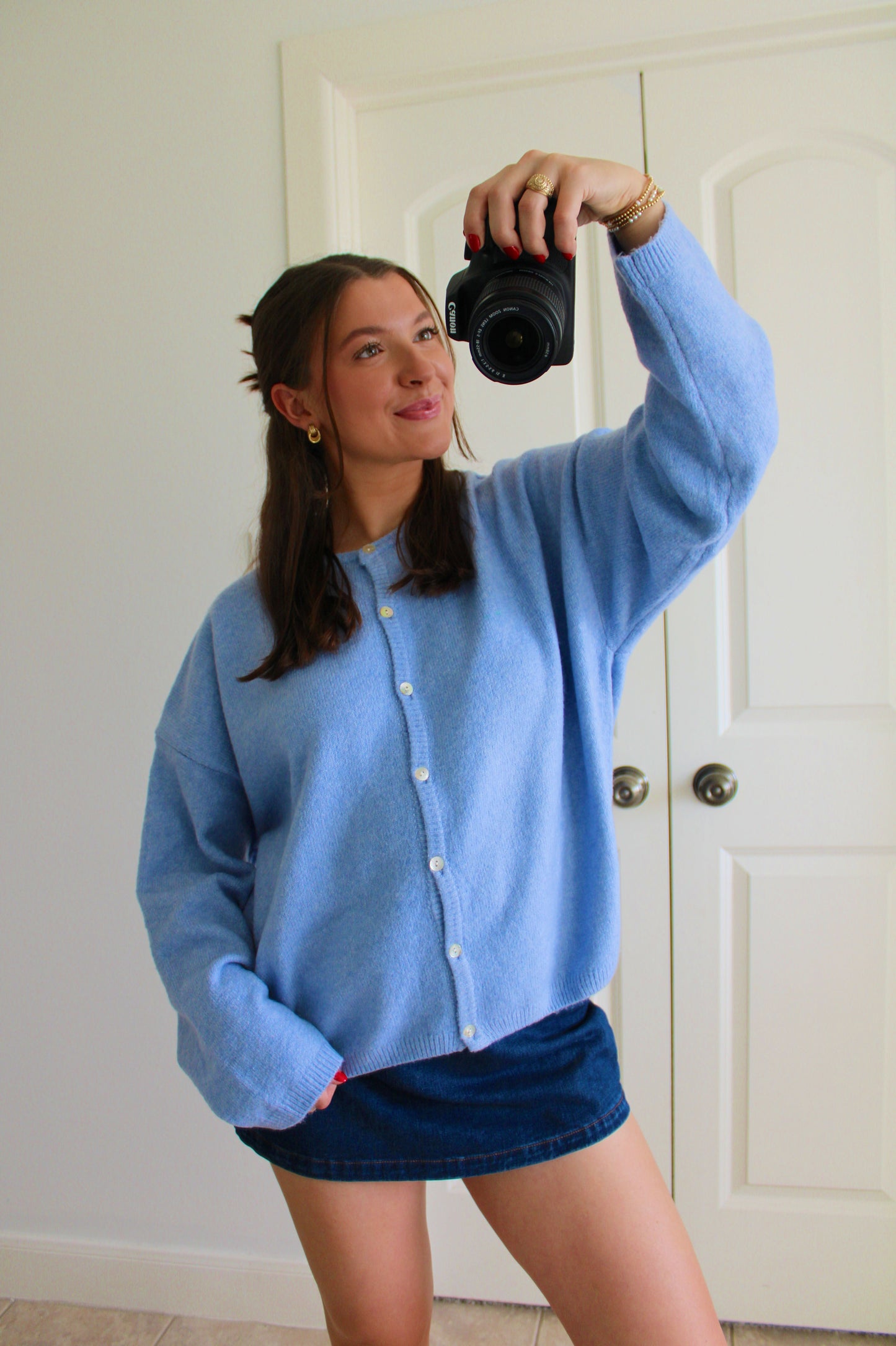 Baby Blue Knit Cardigan