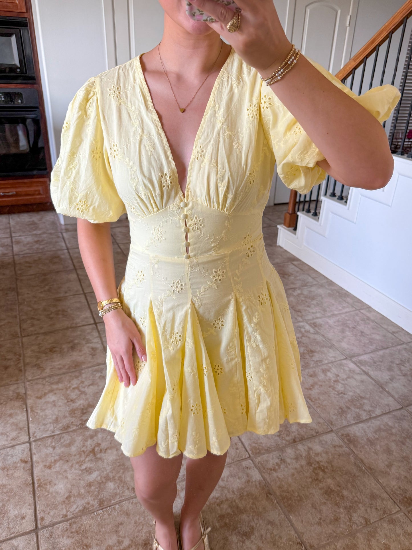 Summer Eyelet Mini Dress