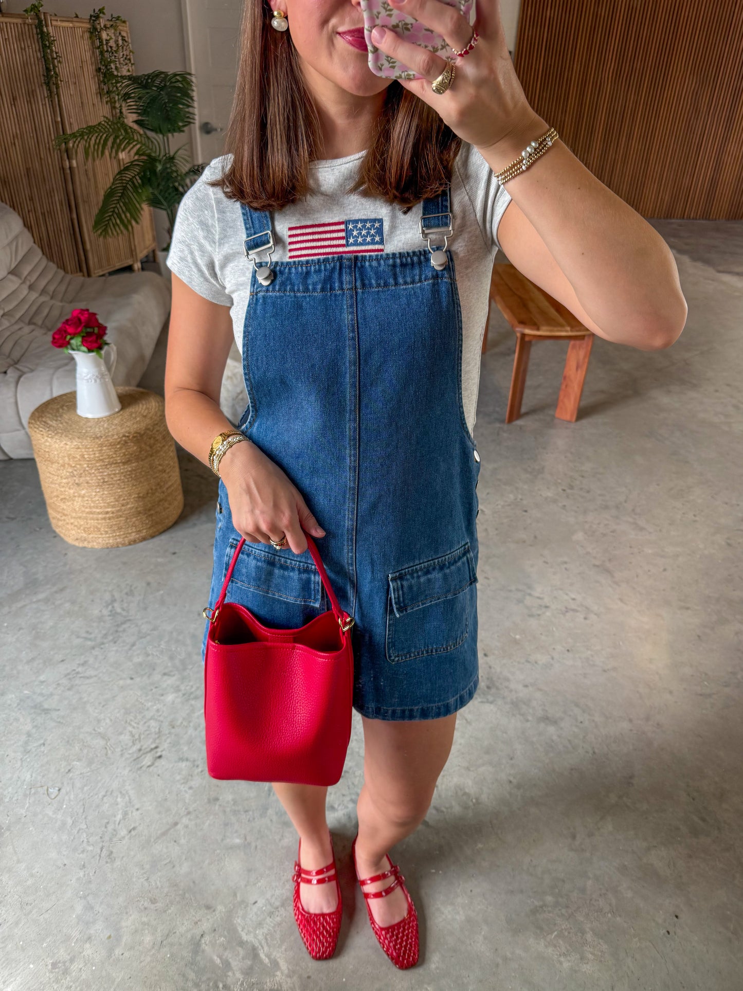 Daisy Denim Overall Dress