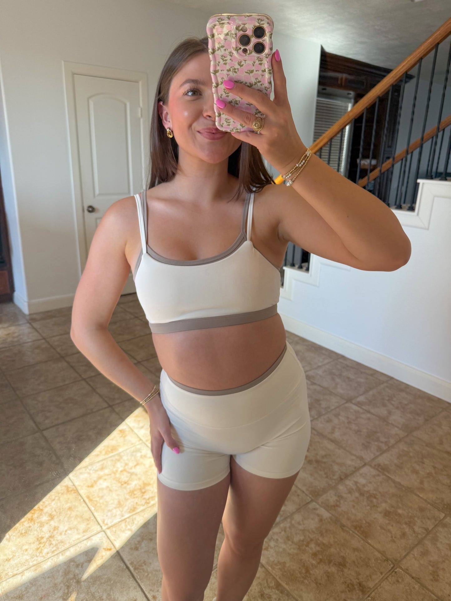 Vanilla Latte Layered Athletic Set