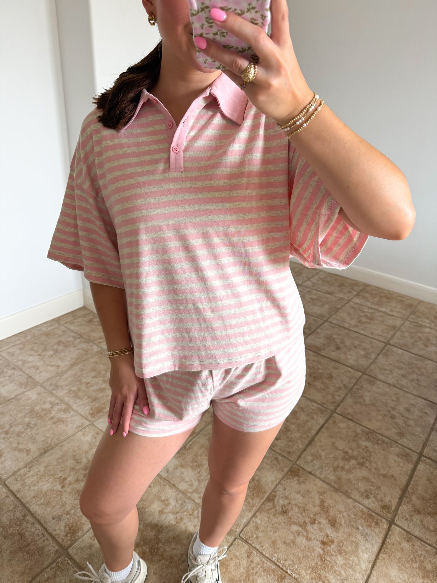 Strawberries & Cream Striped Set