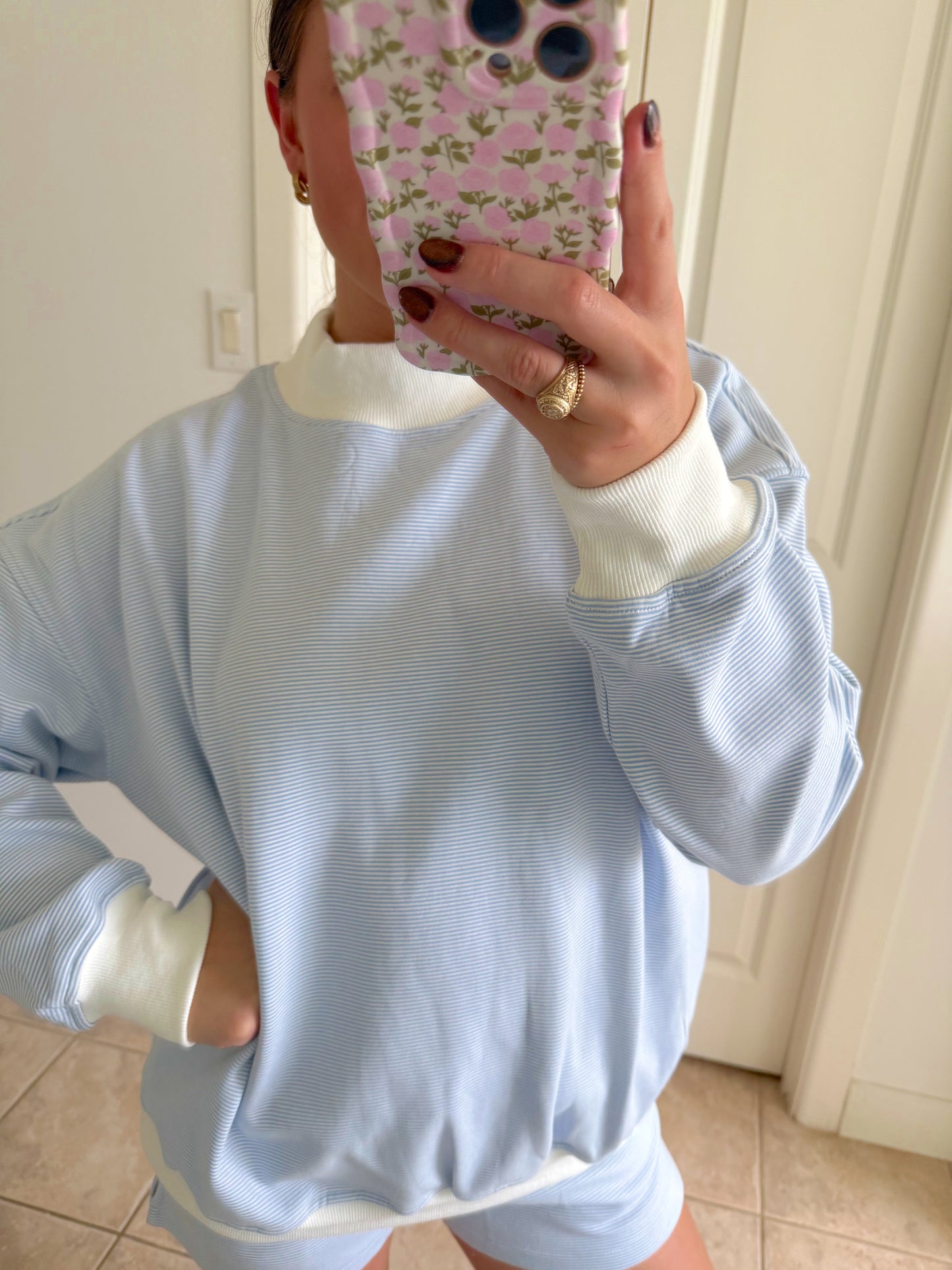 Seaside Striped Mockneck Set