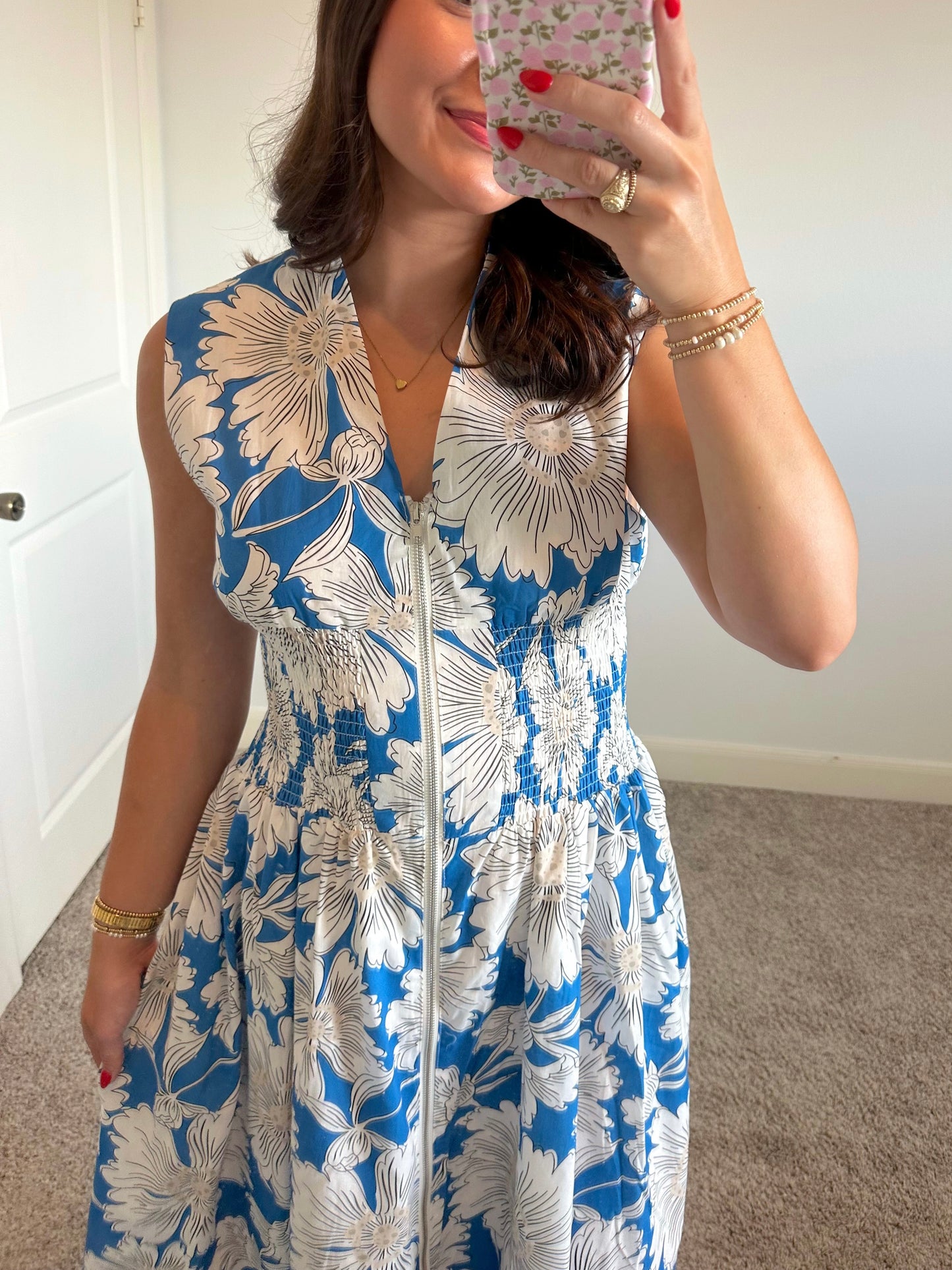 Coastal Bloom Midi Dress