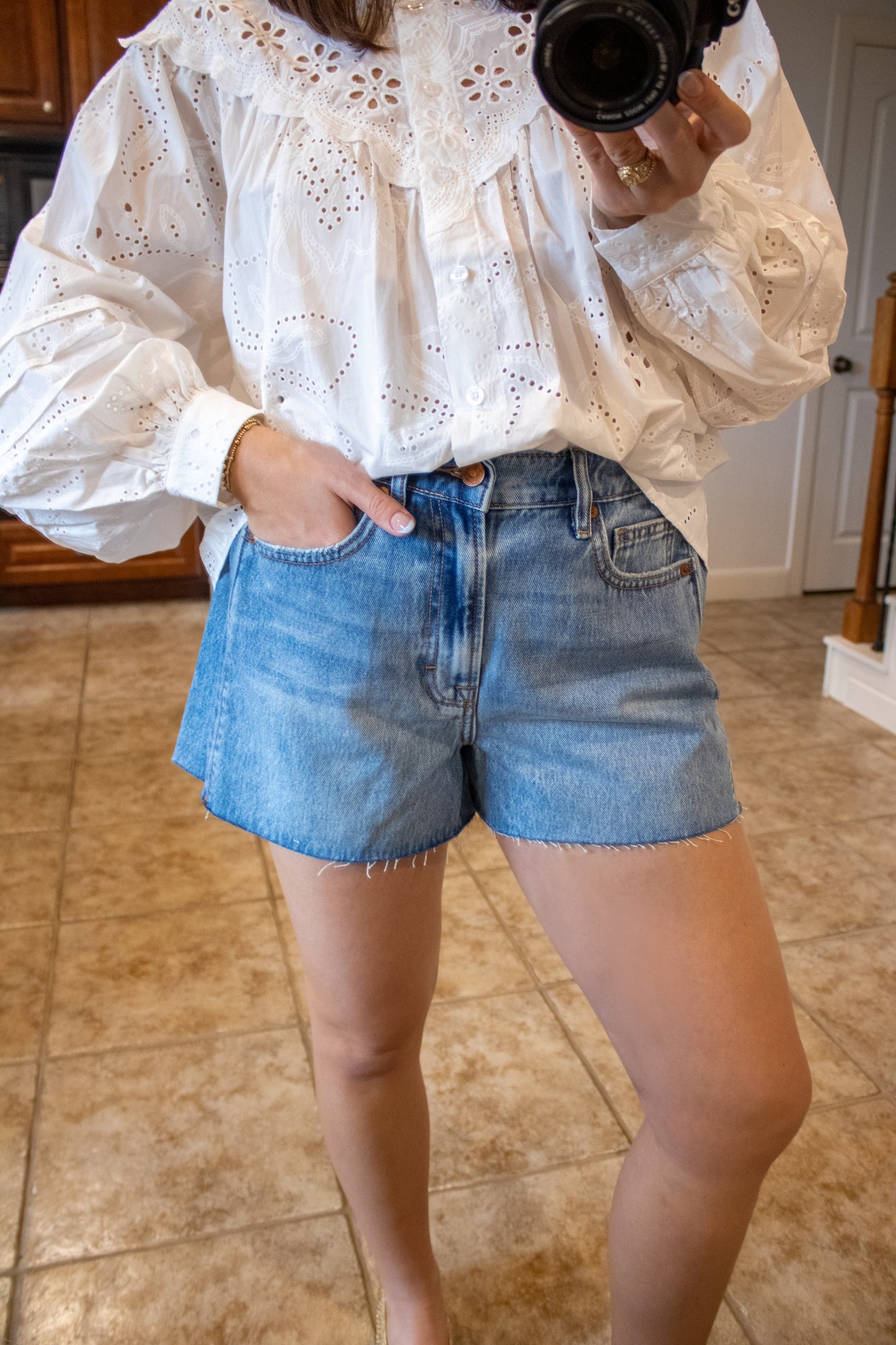 City Stroll Denim Shorts - Medium Wash
