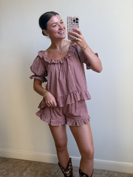 Apple Cider Gingham Set