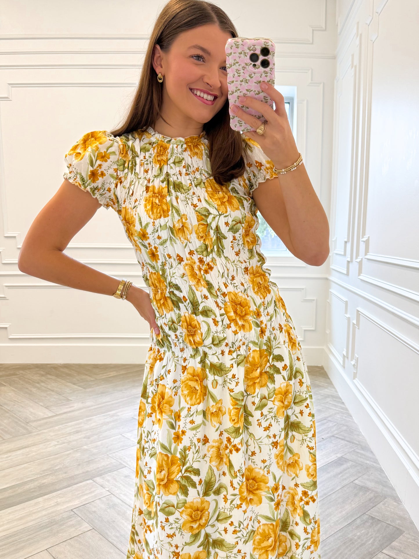 Marigold Smocked Maxi Dress