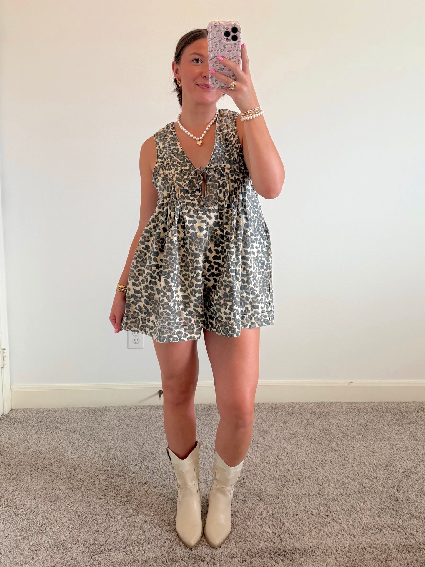 Wild Honey Denim Romper
