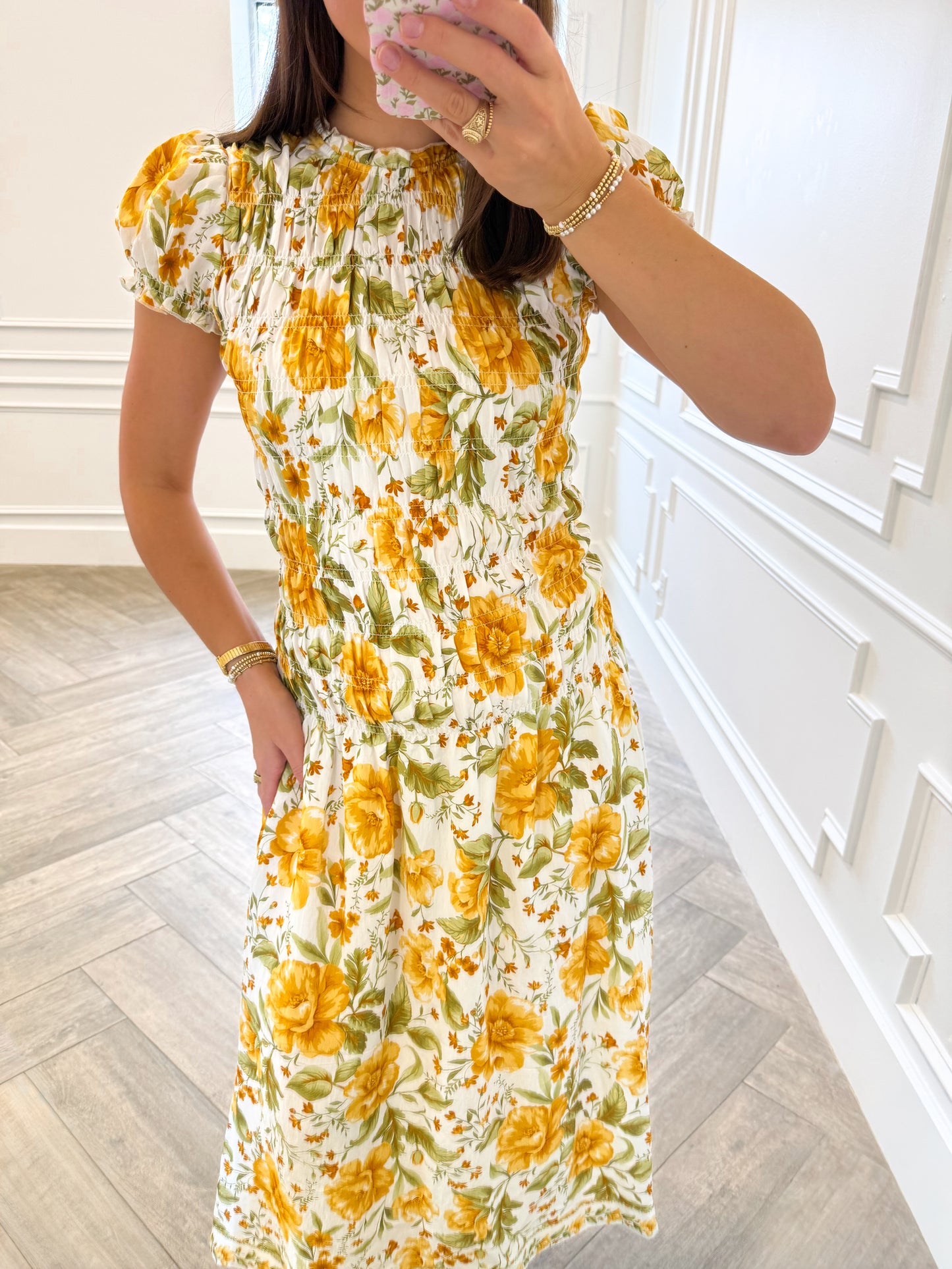 Marigold Smocked Maxi Dress