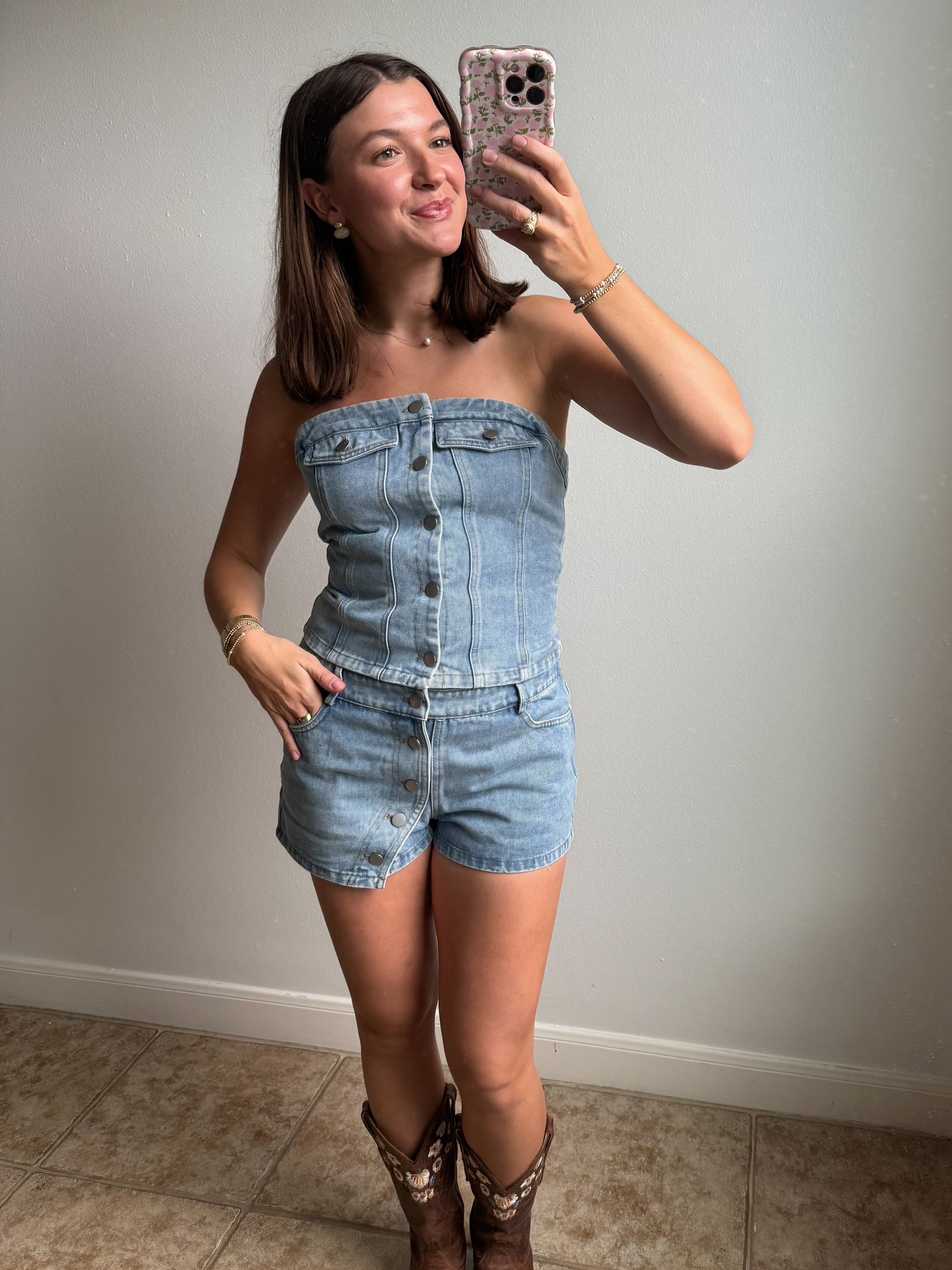 Sutton Denim Tube Top