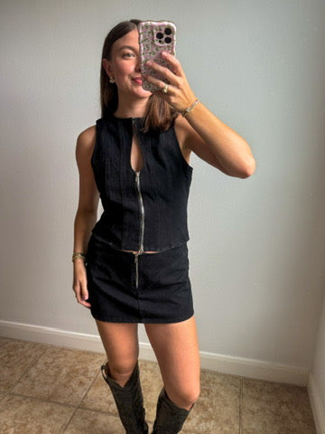 Nashville Nights Denim Skirt