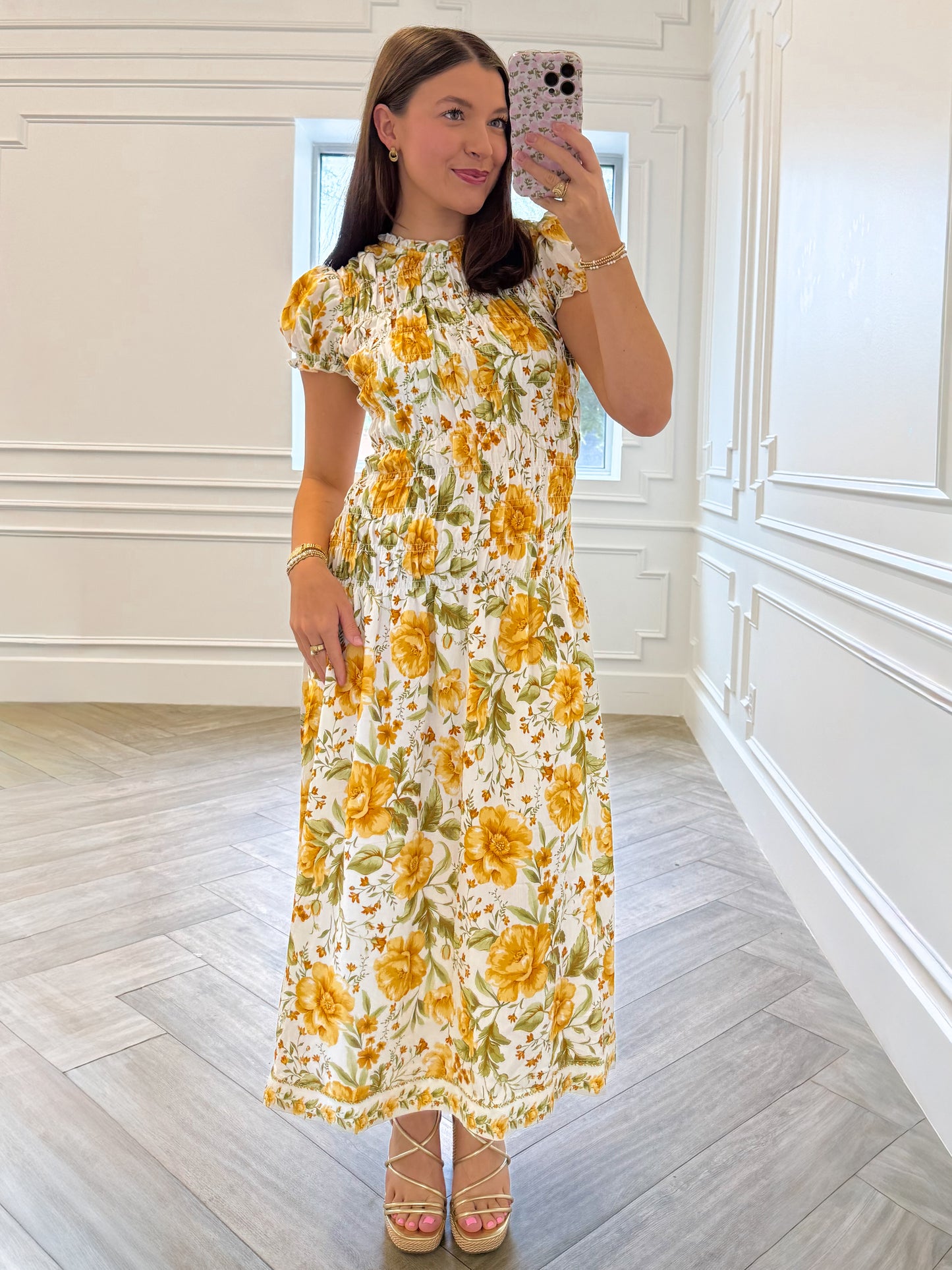 Marigold Smocked Maxi Dress