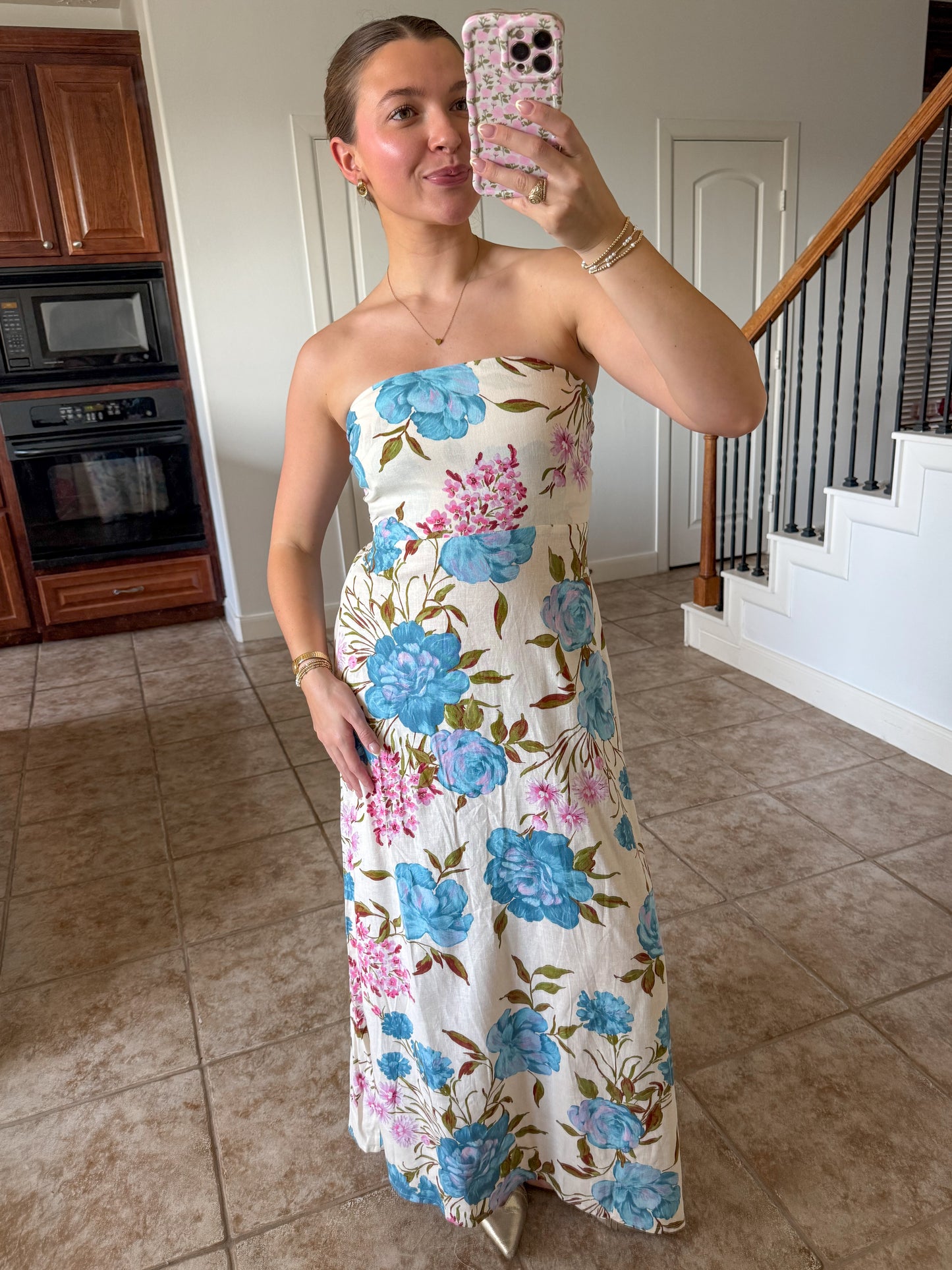 Tuscany Strapless Linen Dress