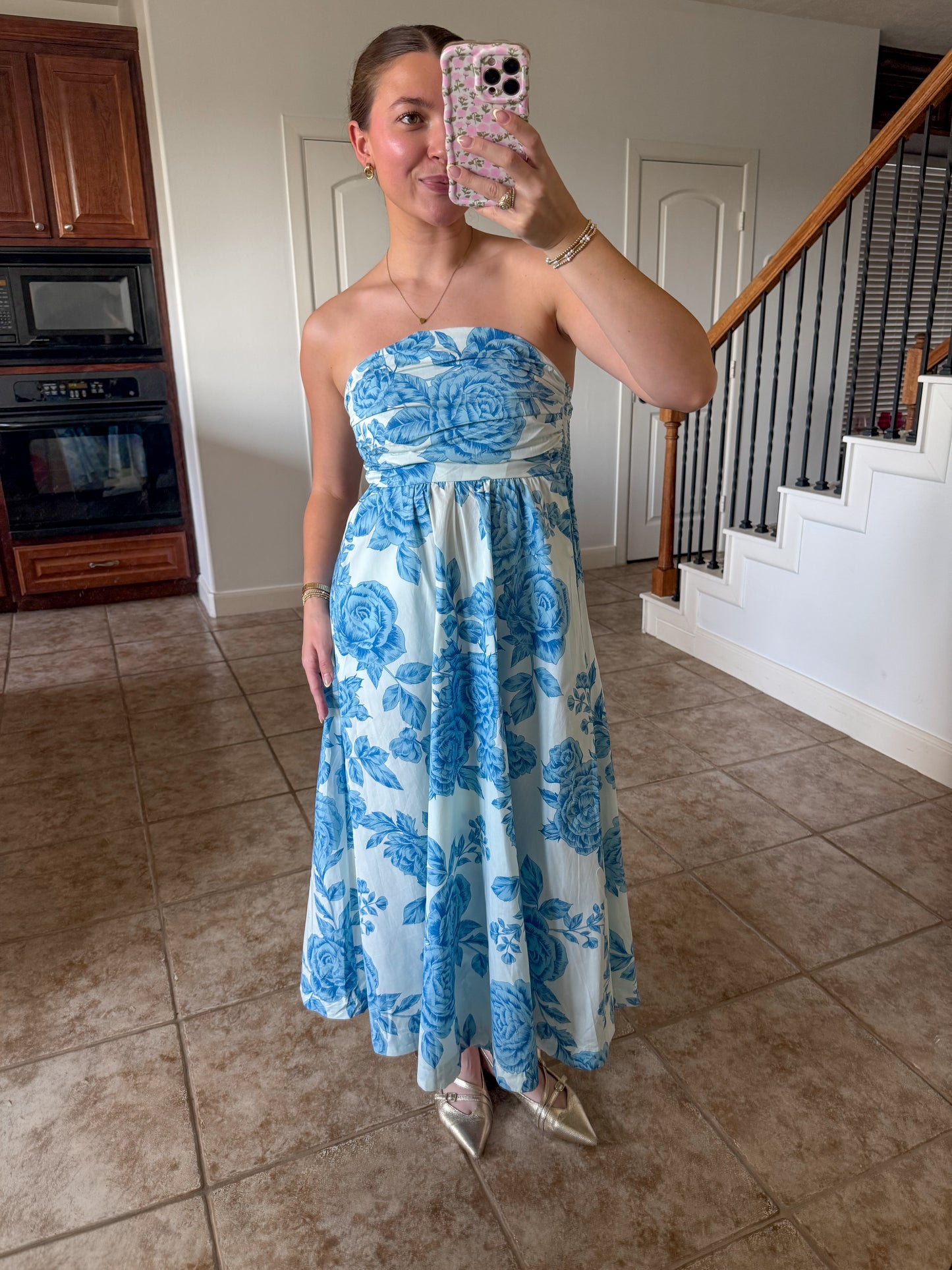 Lake Como Strapless Maxi Dress