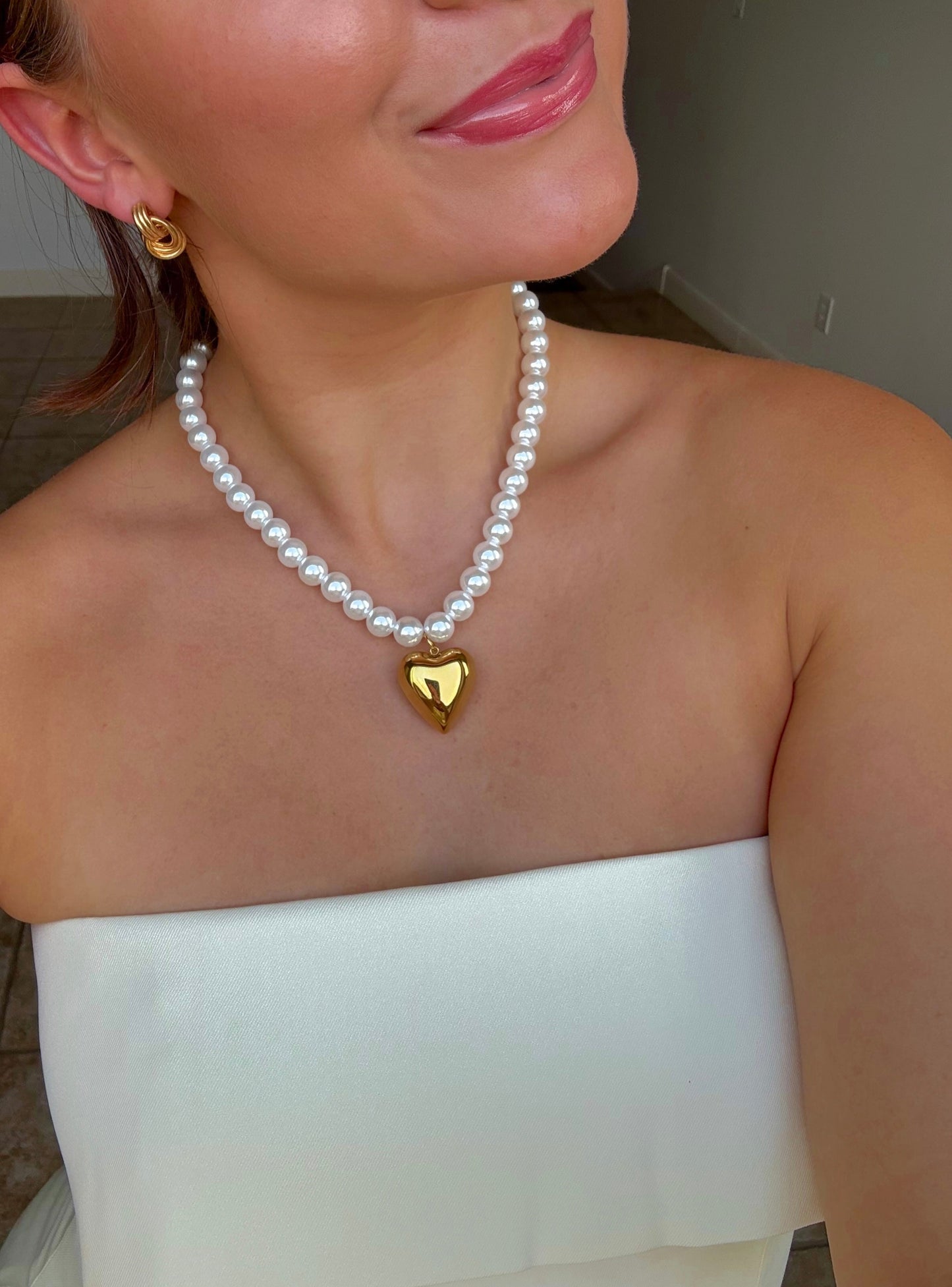 Pearl Heart Necklace