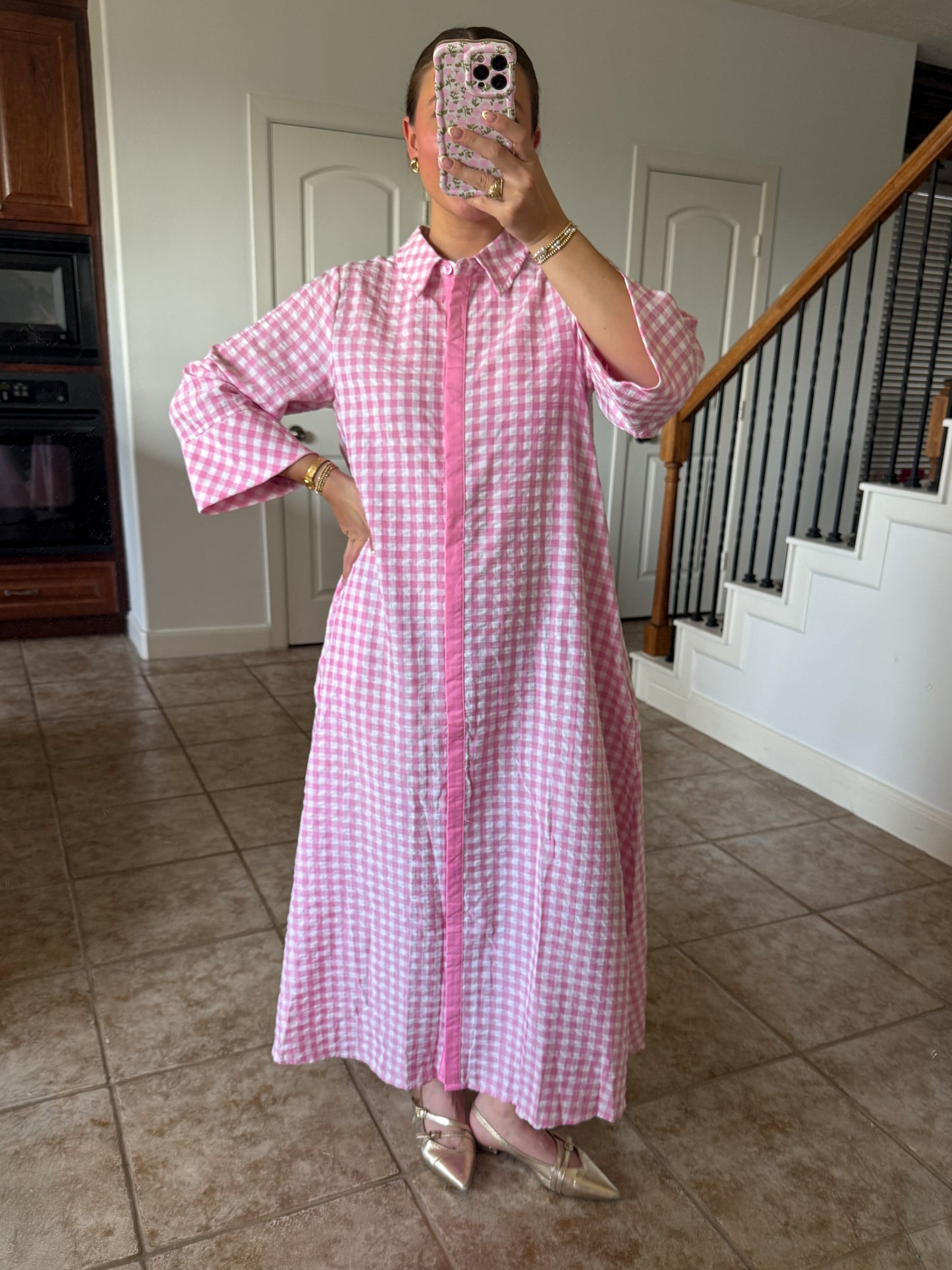 Pink Charm Gingham Dress – Honeybee by Caley