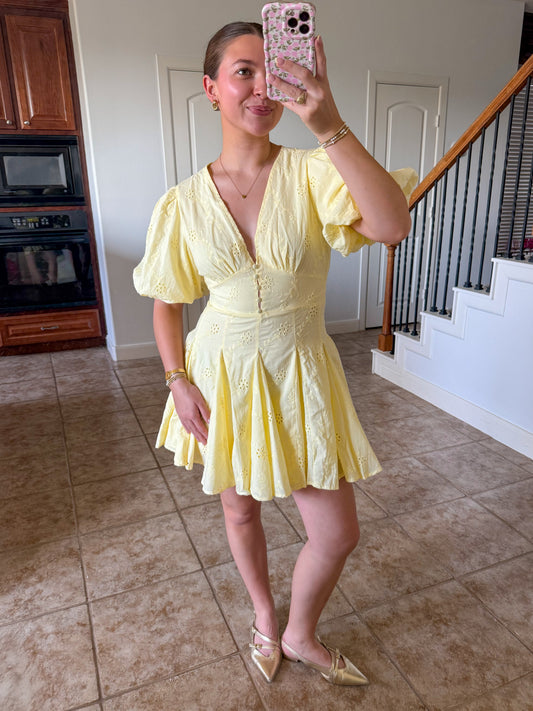 Summer Eyelet Mini Dress
