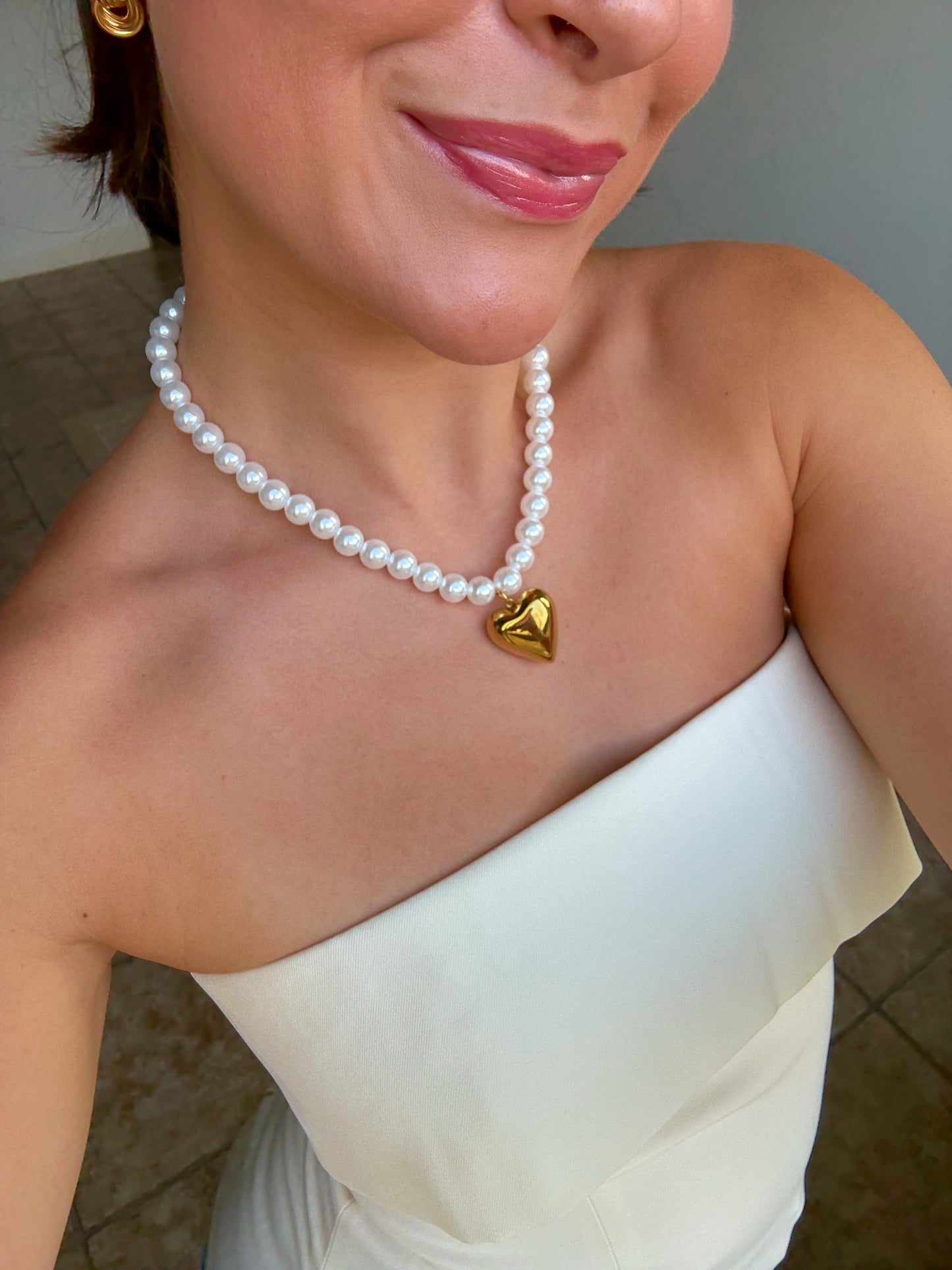Pearl Heart Necklace