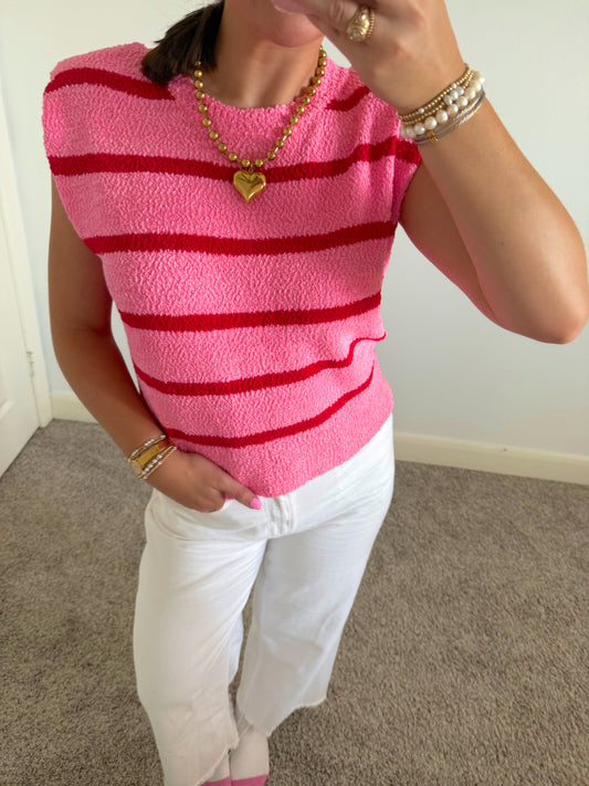 Candy Striped Knit Top