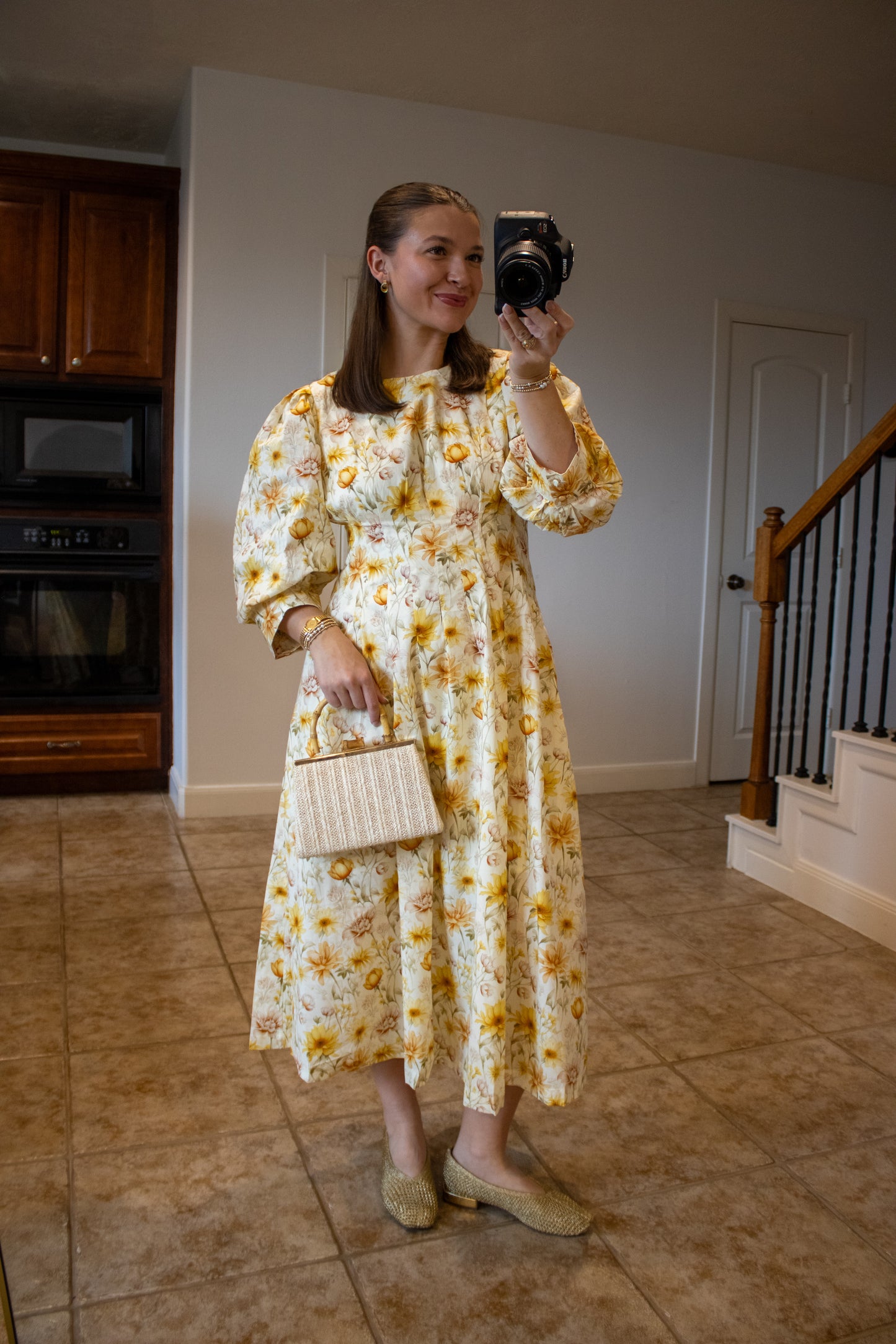Golden Sunflower Maxi Dress