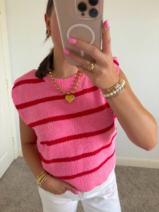 Candy Striped Knit Top
