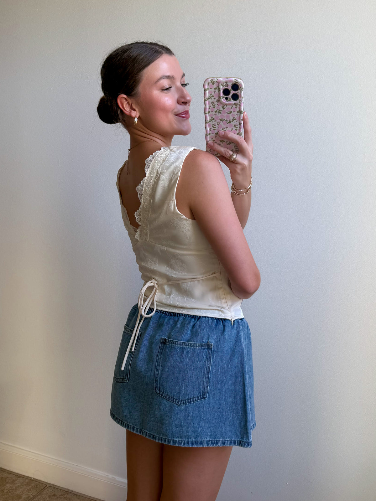 Mara Lace Trim Top