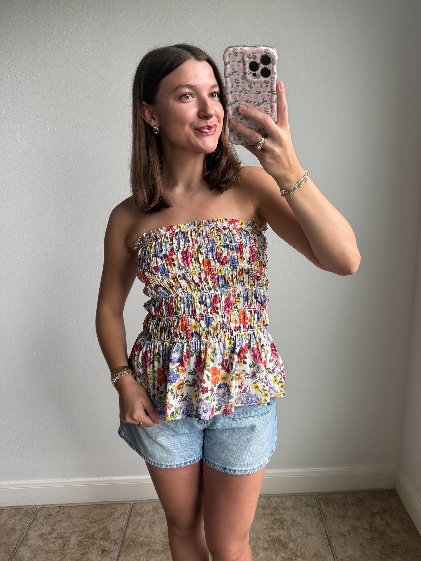 Garden Muse Smocked Top