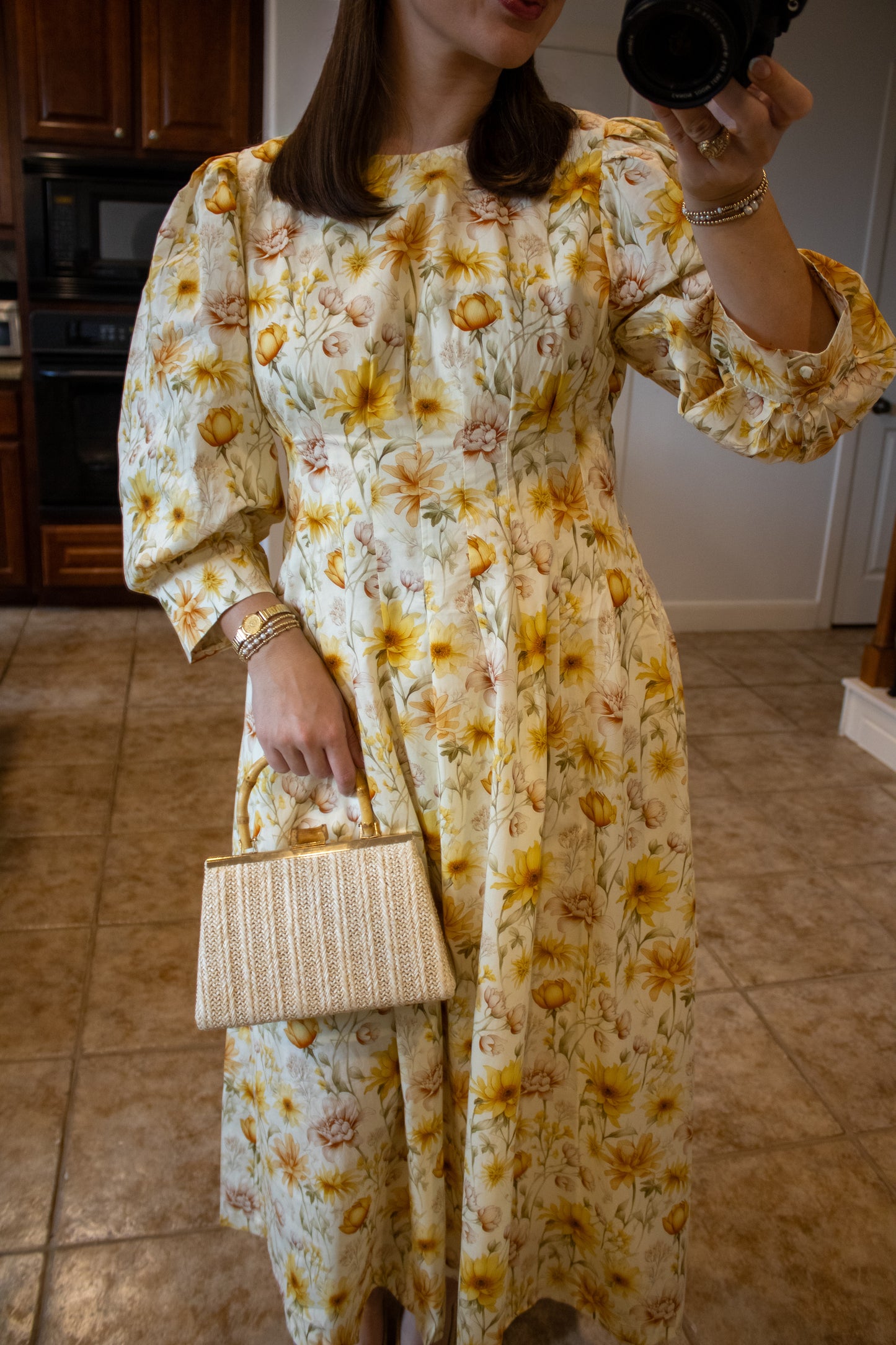 Golden Sunflower Maxi Dress