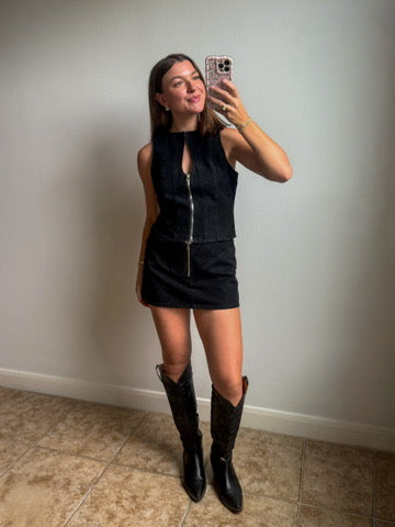 Nashville Nights Denim Skirt
