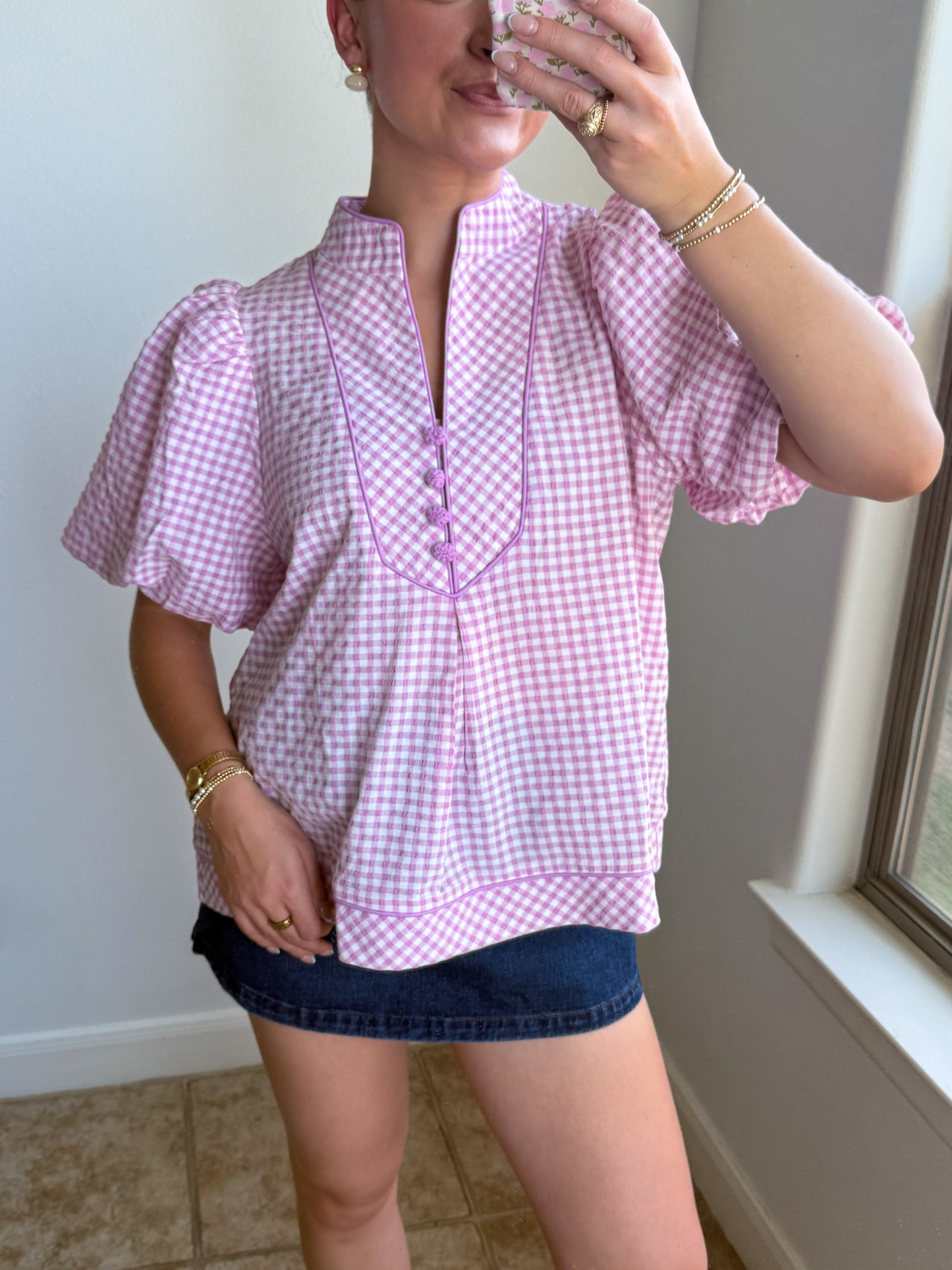Lilac Flutter Top