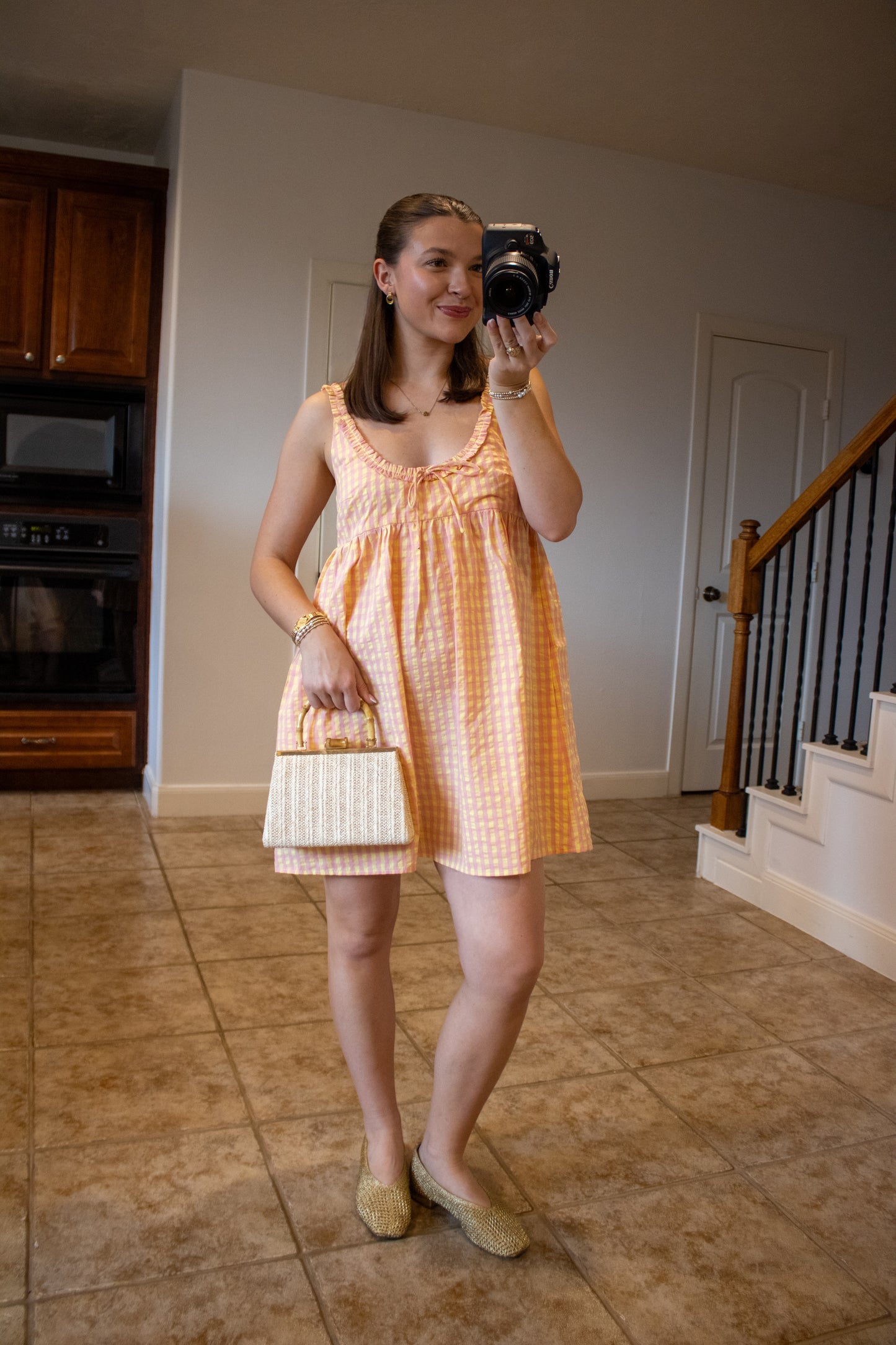 Peach Picnic Cami Dress