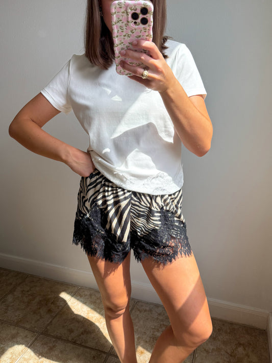 Zebra Lace Shorts