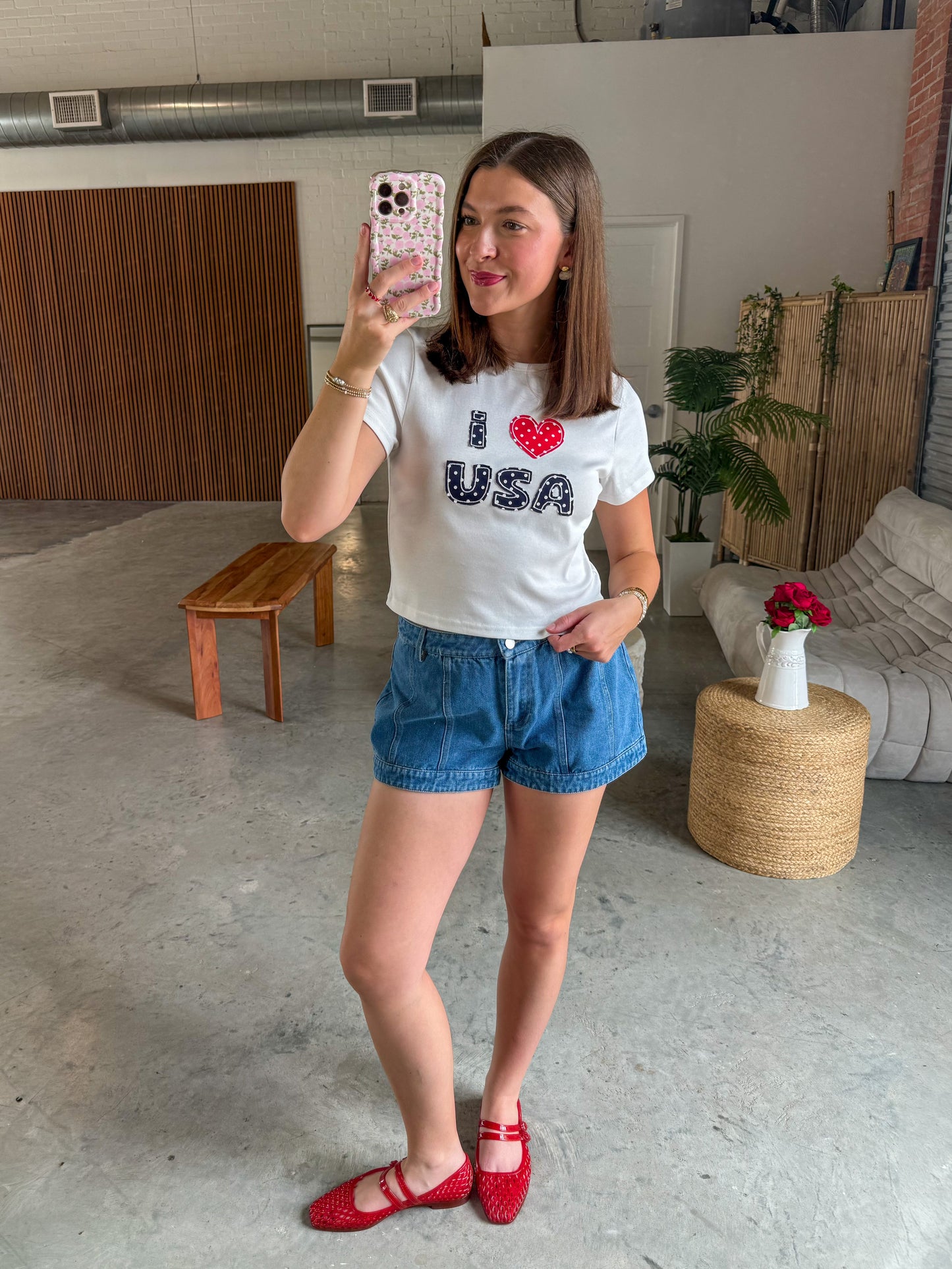 I Love USA Baby Tee