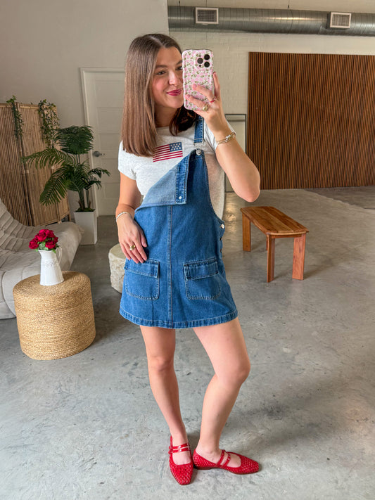 Daisy Denim Overall Dress