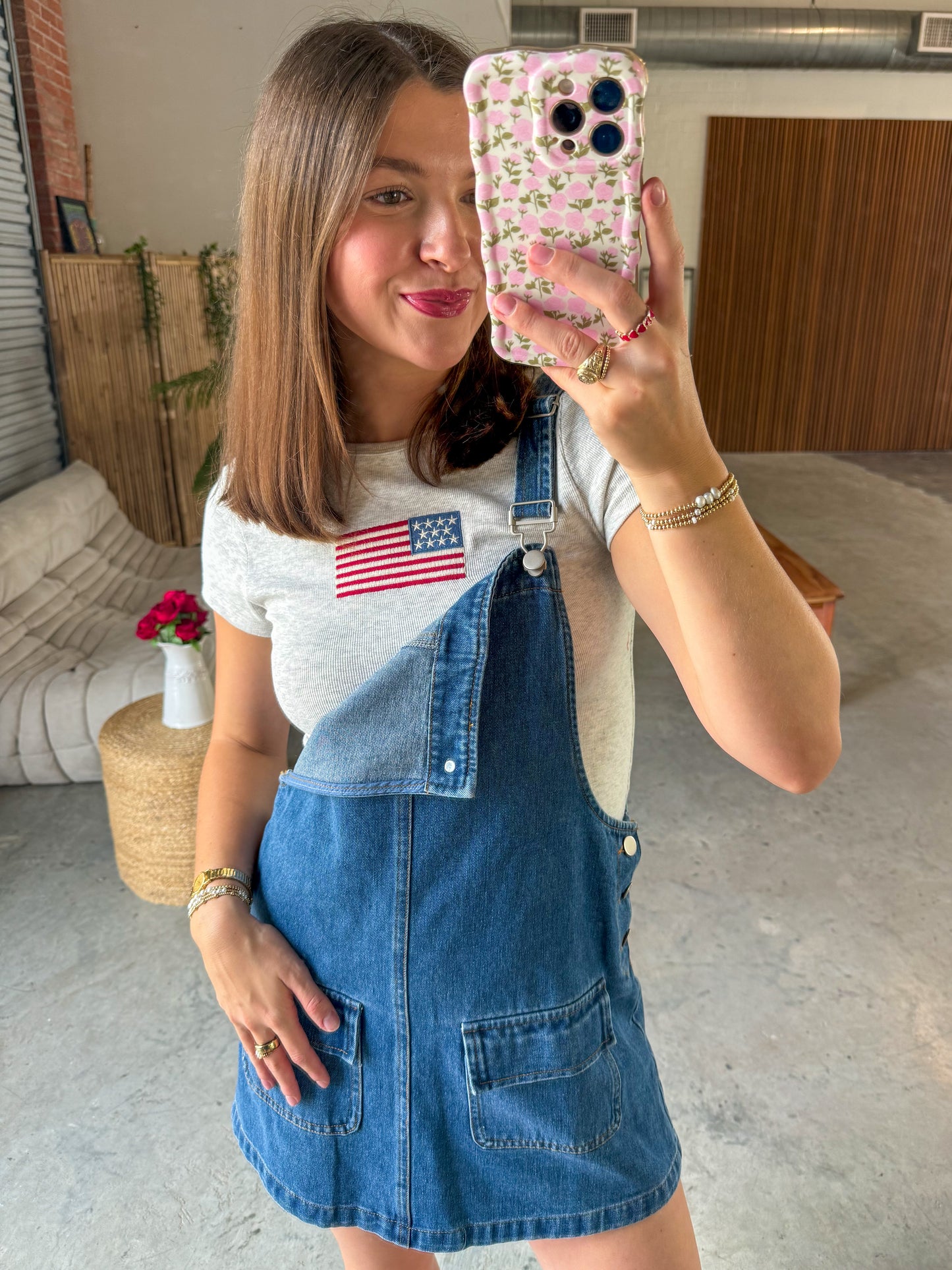 Daisy Denim Overall Dress