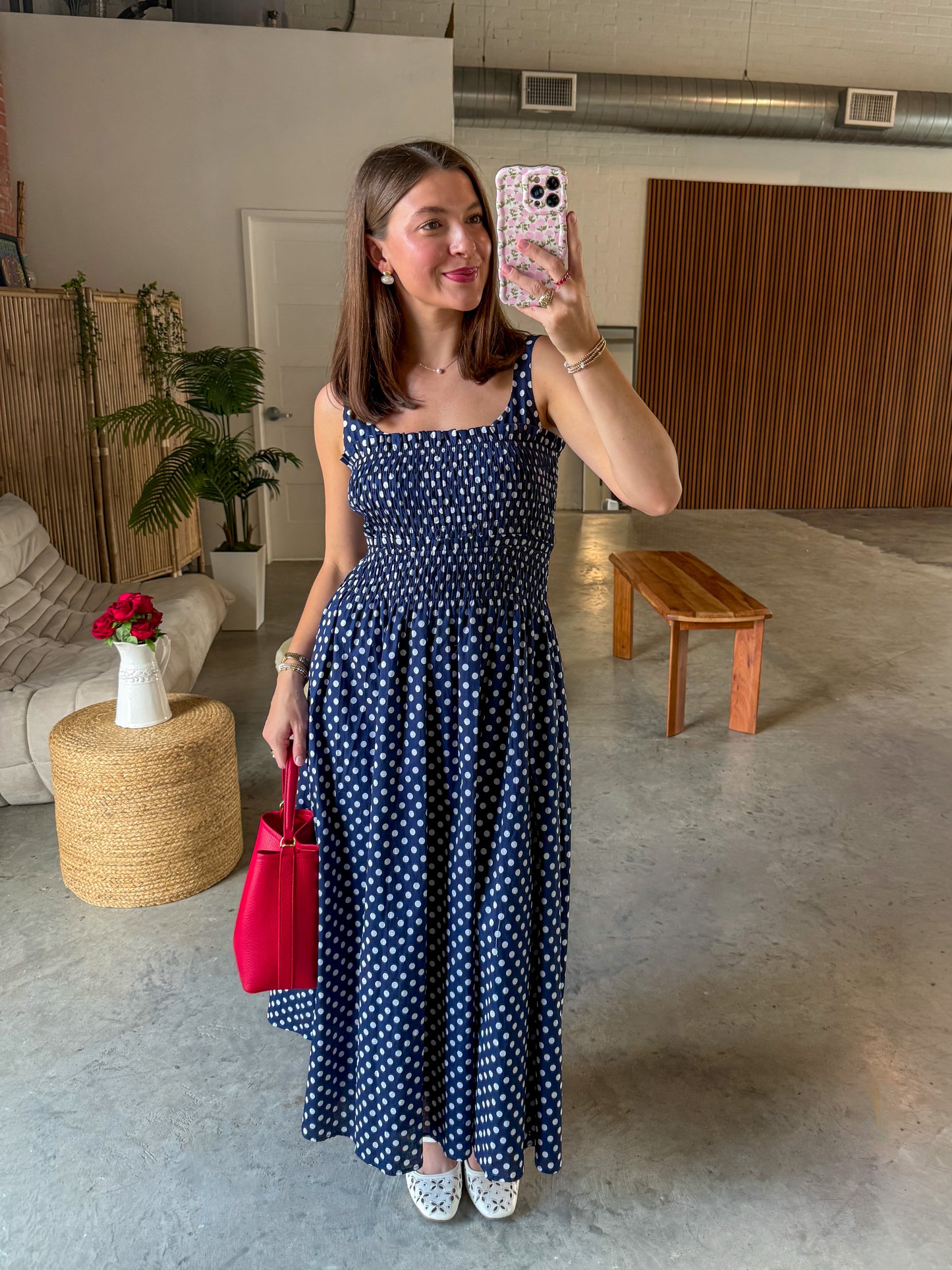Sailor Polka Dot Maxi Dress