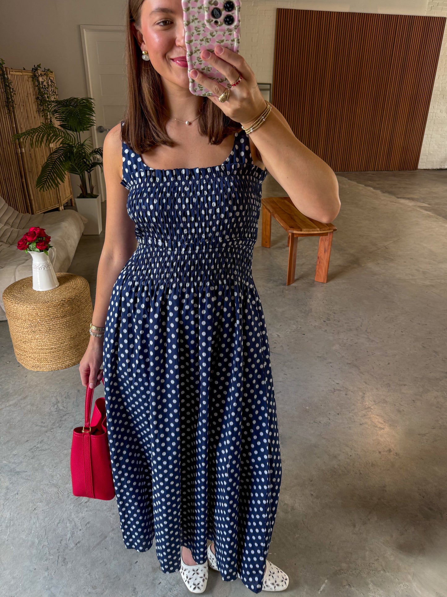 Sailor Polka Dot Maxi Dress