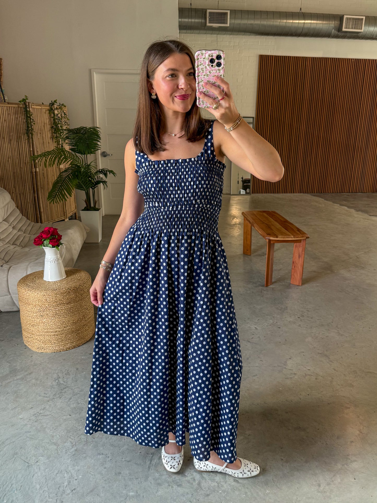 Sailor Polka Dot Maxi Dress