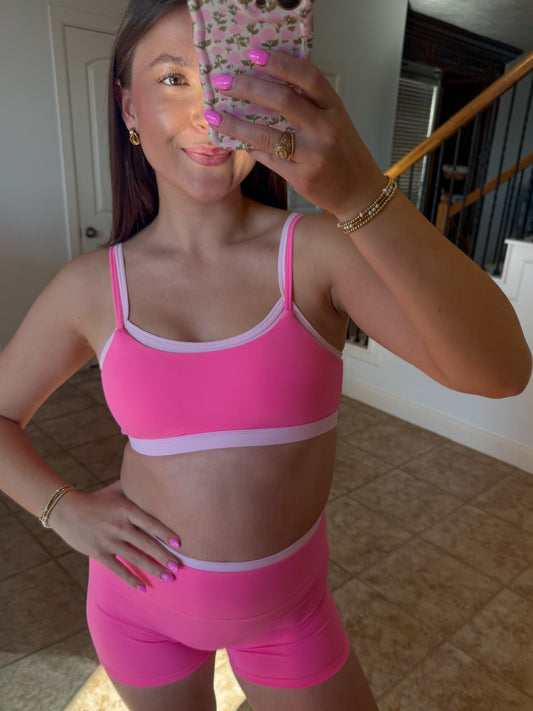 XOXO Pink Layered Athletic Set