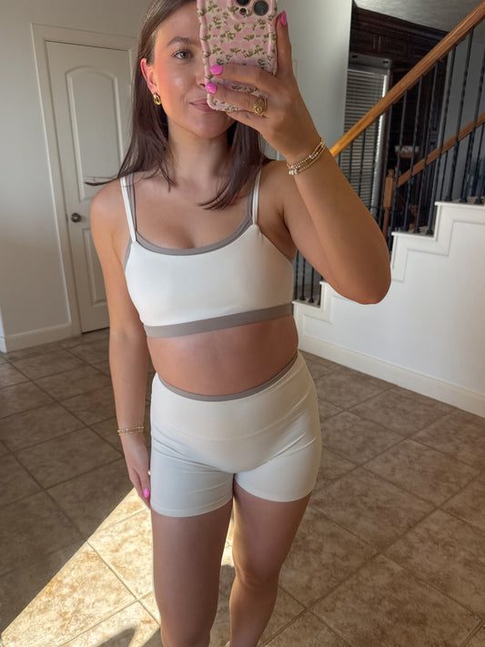 Vanilla Latte Layered Athletic Set