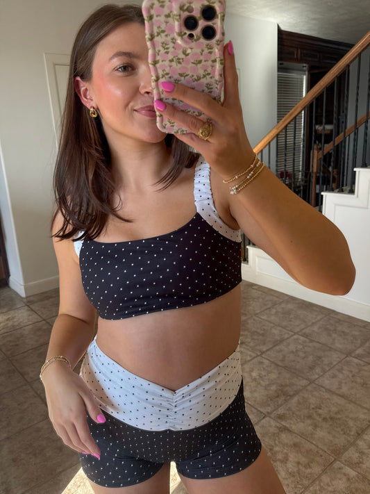Blackberry Polka Dot Athletic Set