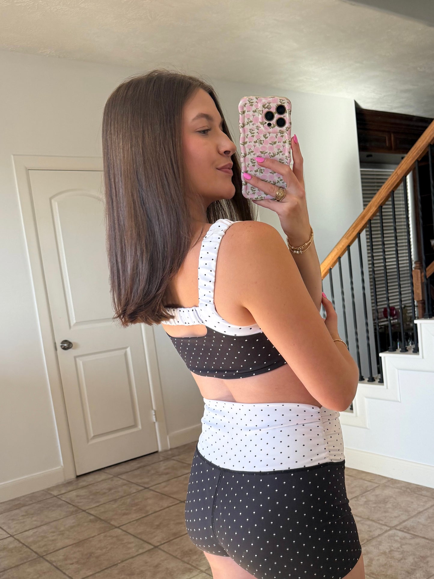 Blackberry Polka Dot Athletic Set