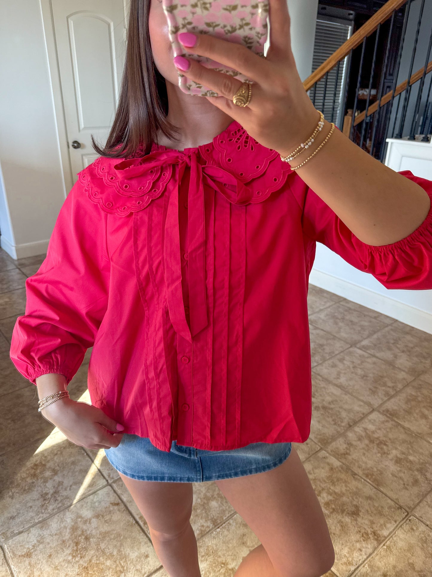 Heart Eyes Eyelet Top