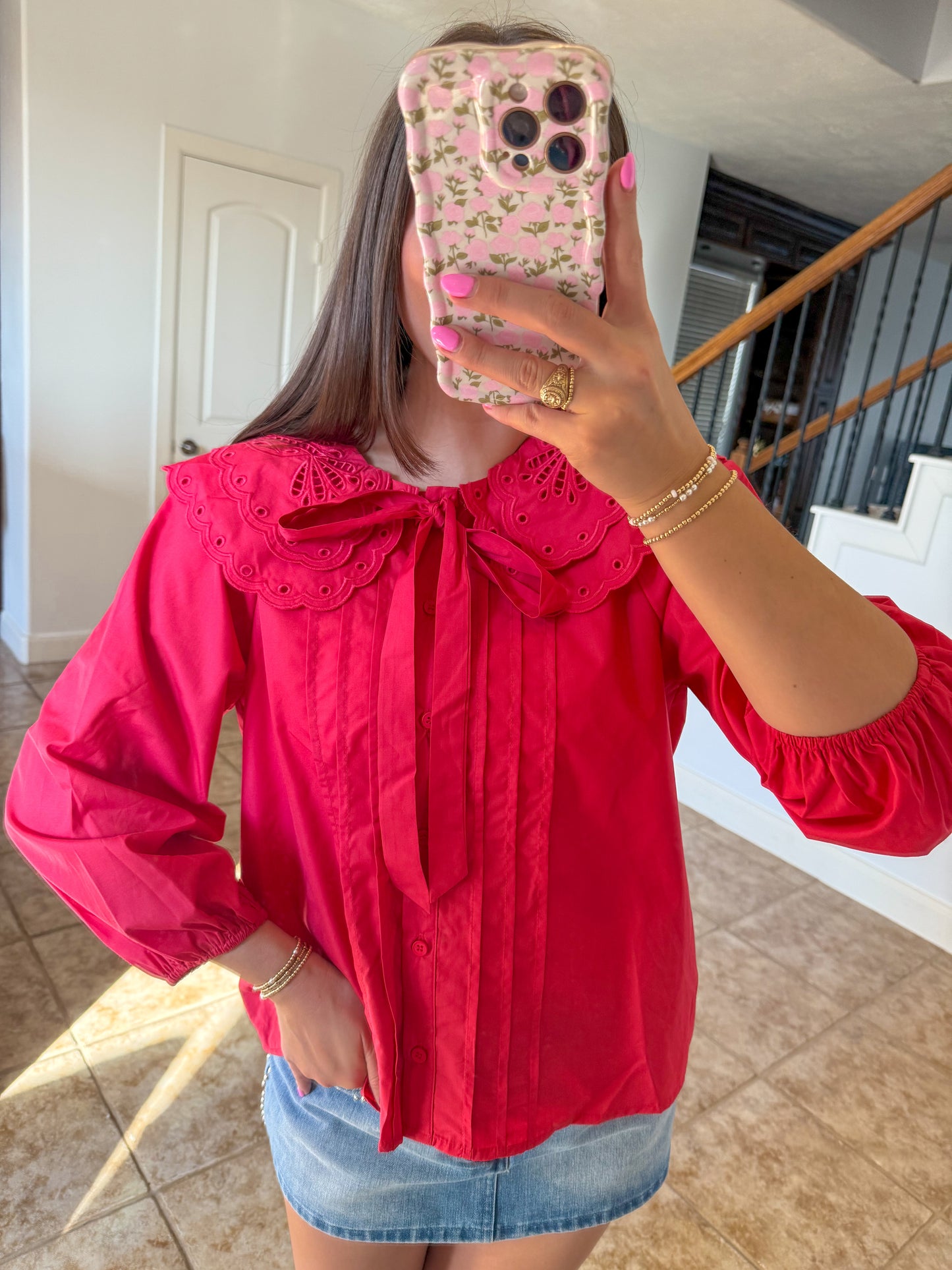 Heart Eyes Eyelet Top