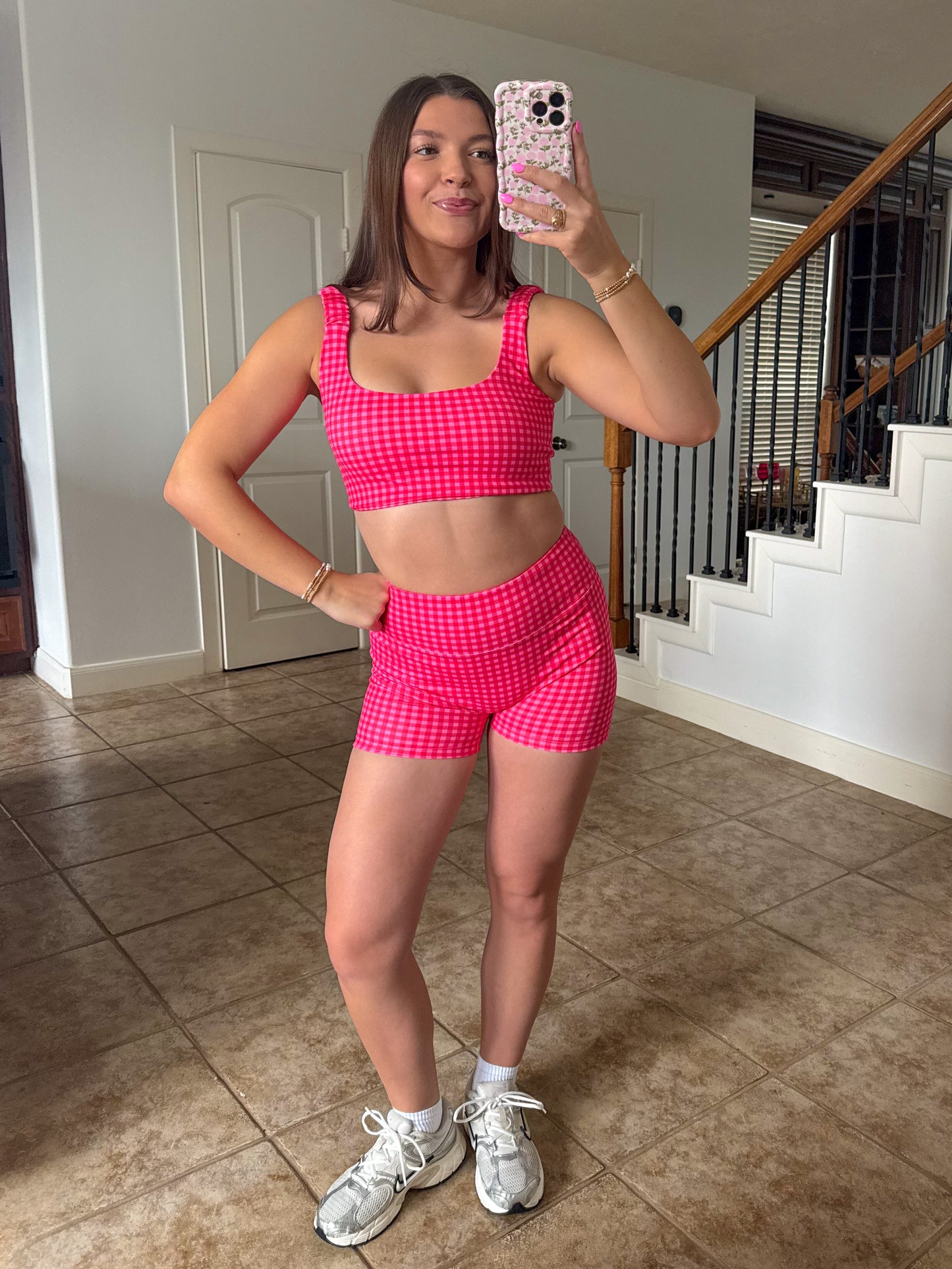Sweetheart Gingham Athletic Set