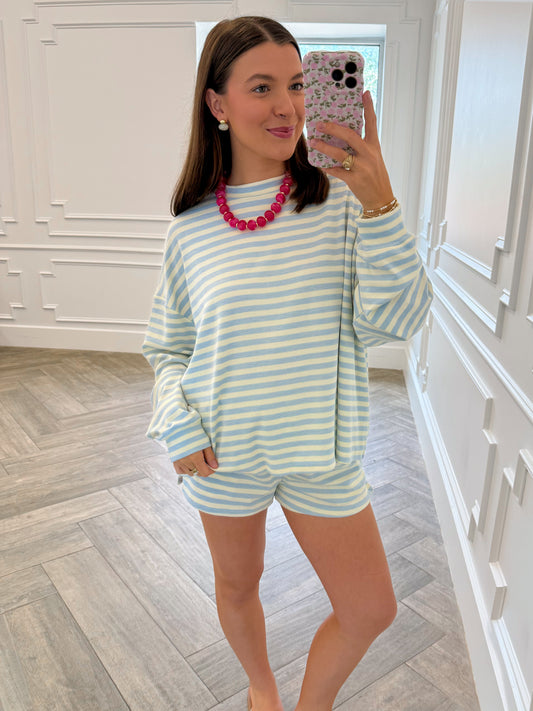 Saltwater Striped Lounge Shorts